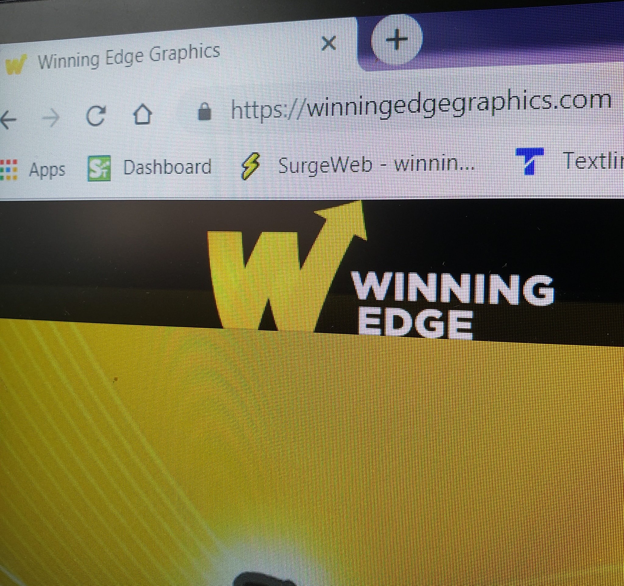 Our new logo is starting to show... - Winning Edge Graphics