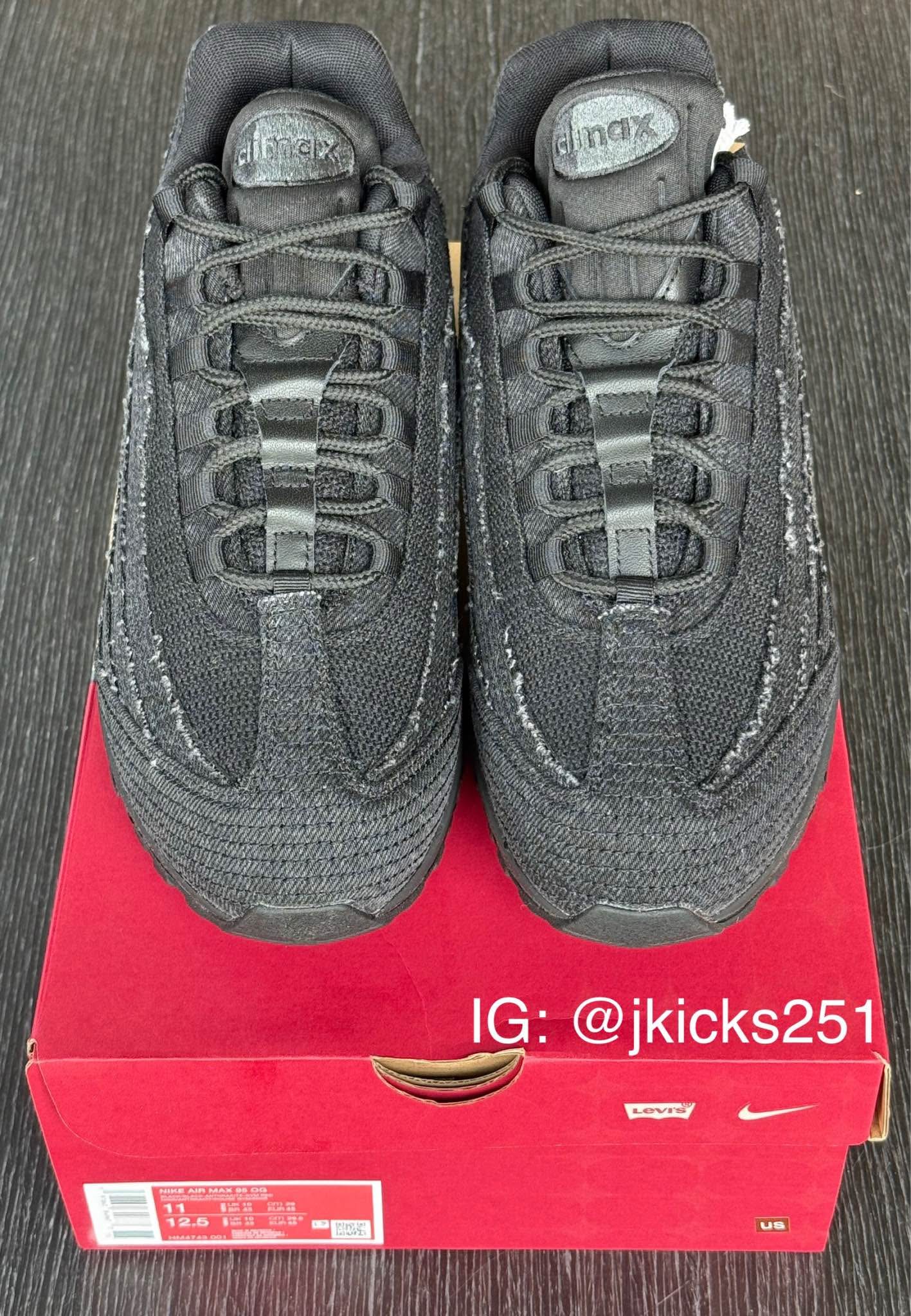 Name: Nike Air Max 95 OG “Levi Black” Size: 11M Condition 