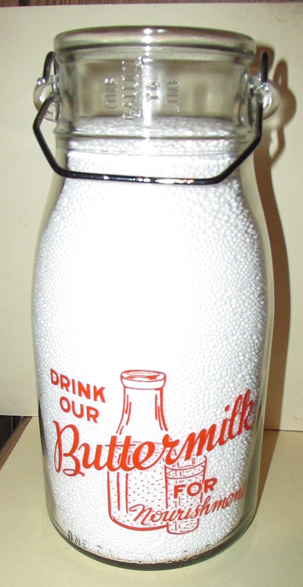 Reiter Dairy's 4-inch wide mouth gallon milk jug from Akron, Ohio