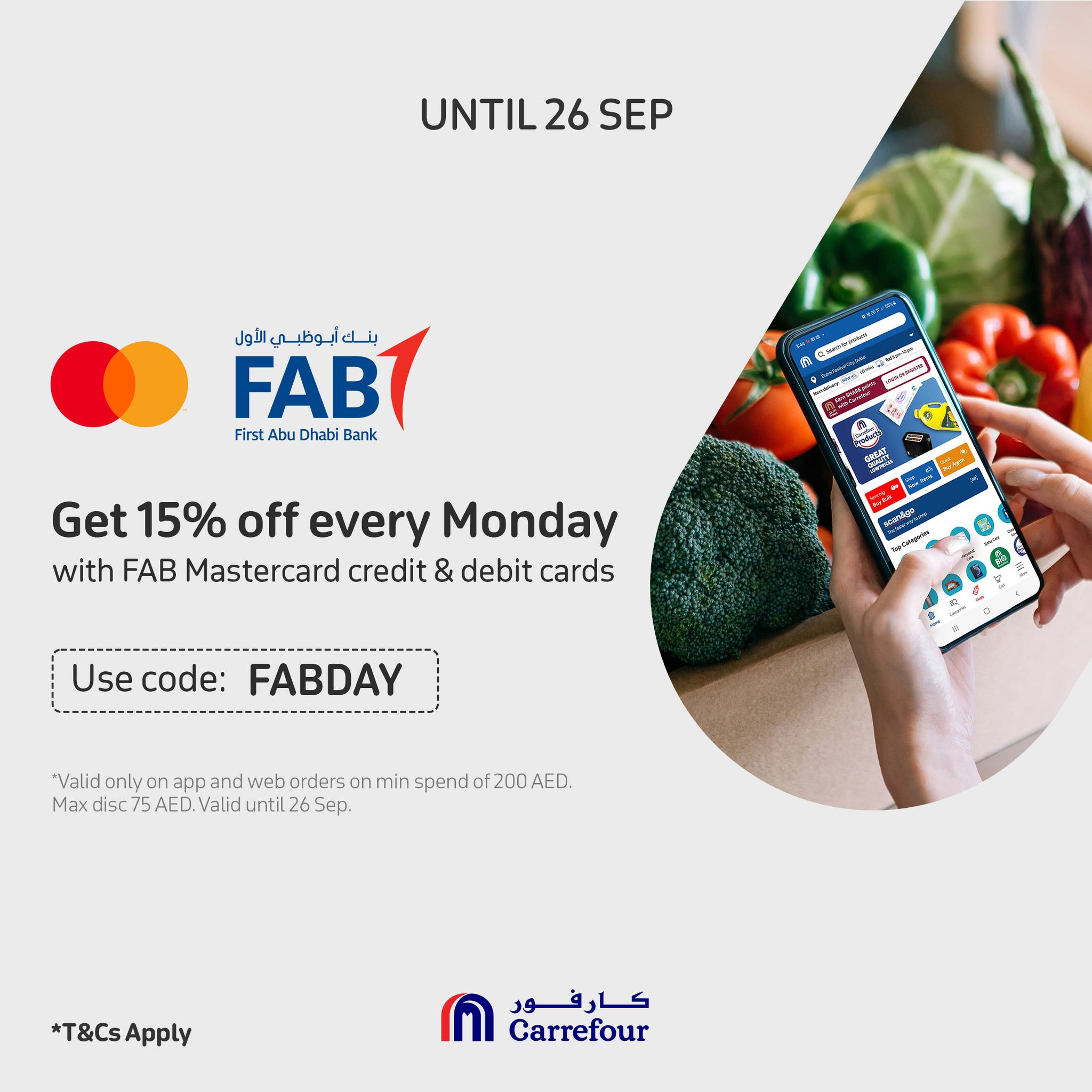 Carrefour UAE - FAB Monday is here! Spend 200 AED or more with your FAB ...