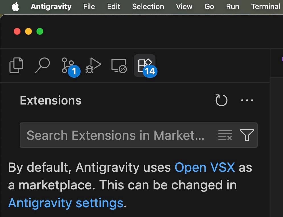 Generative AI 技術交流中心 | Google Antigravity 預設使用 Open VSX 作為擴充套件市場 ...