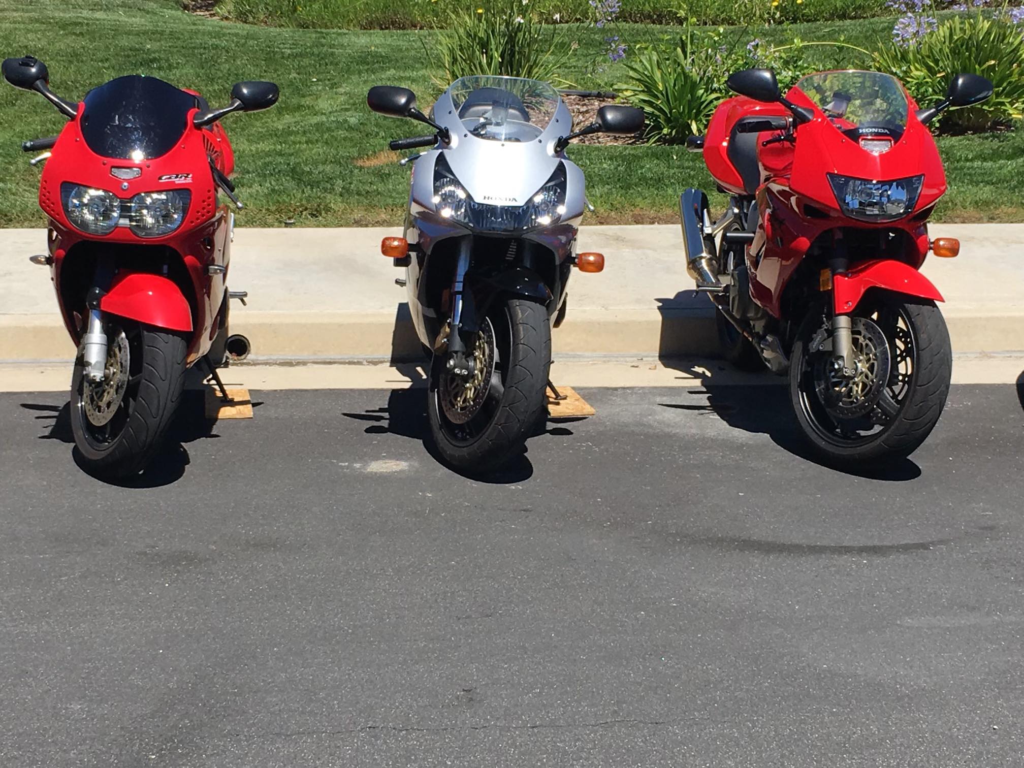 Owner's 1992 CBR900 and 1997 Yamaha TRX850 sportsbikes