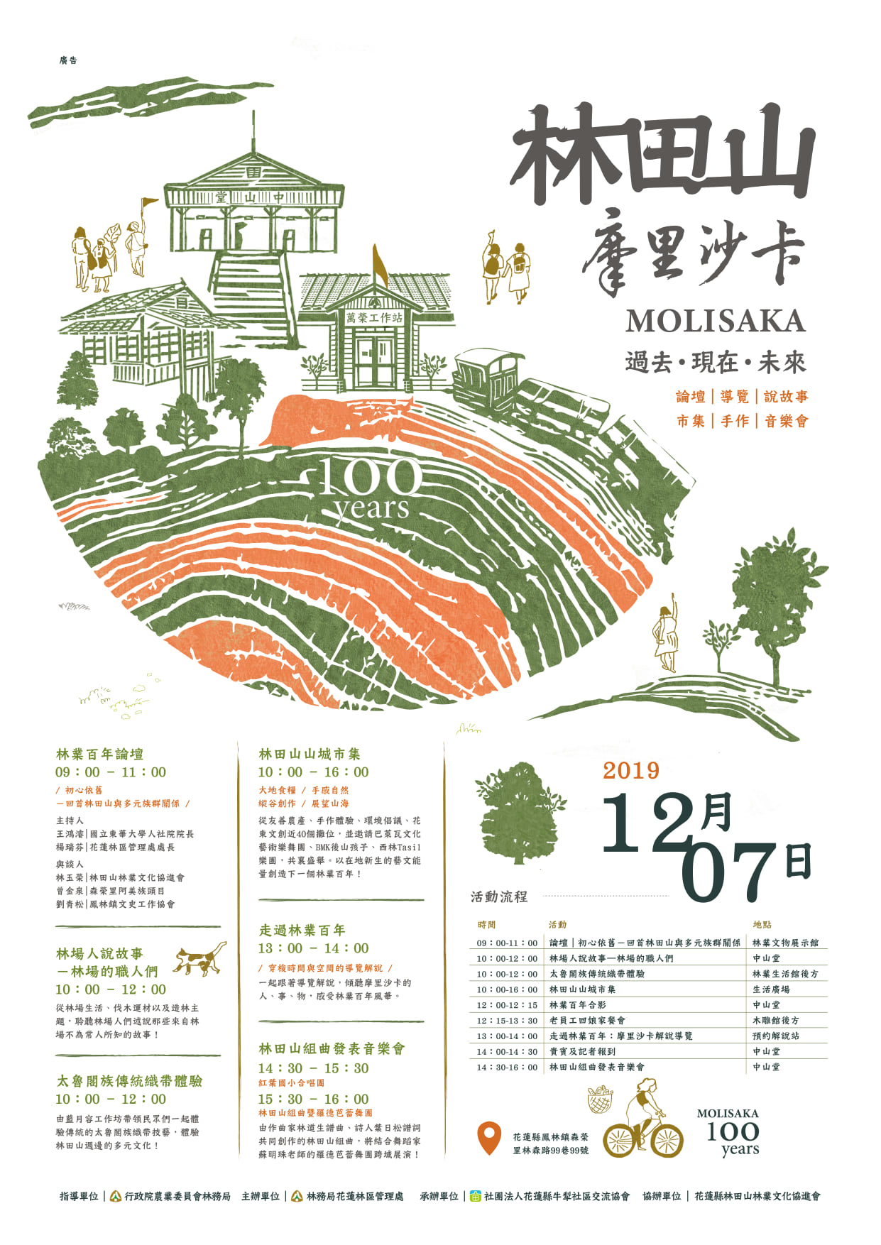 社團法人花蓮縣牛犁社區交流協會 - #摩里沙卡：現在、過去、未來－林田山林業百年系列活動 #論壇 #導覽...