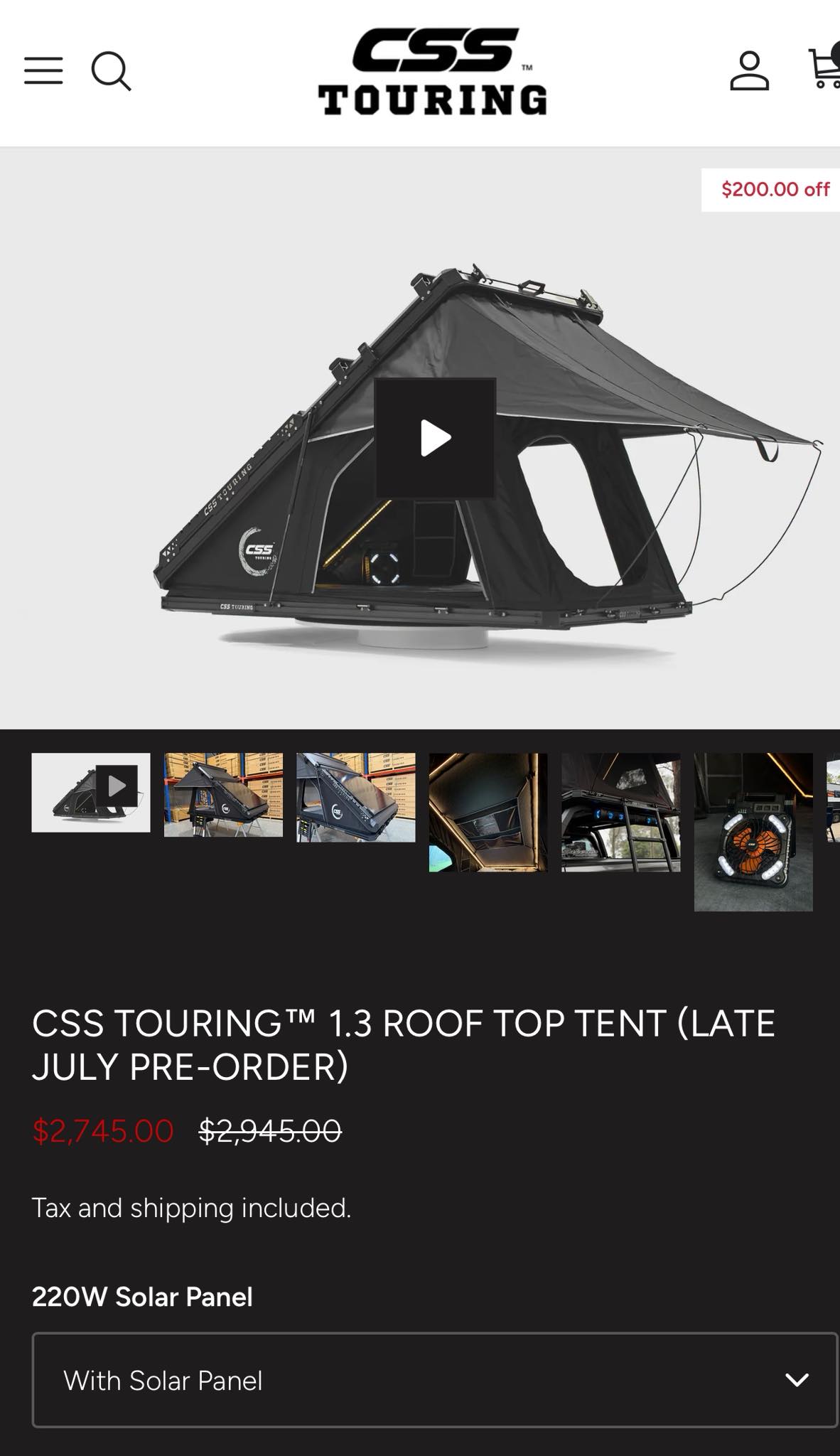Rooftop Tents Australia | Any feedback on the CSS Touring Rooftop tents ...