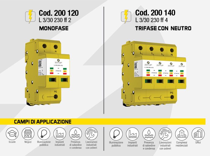 Protezione da sovratensione iga 2p 25a c 10ka solera