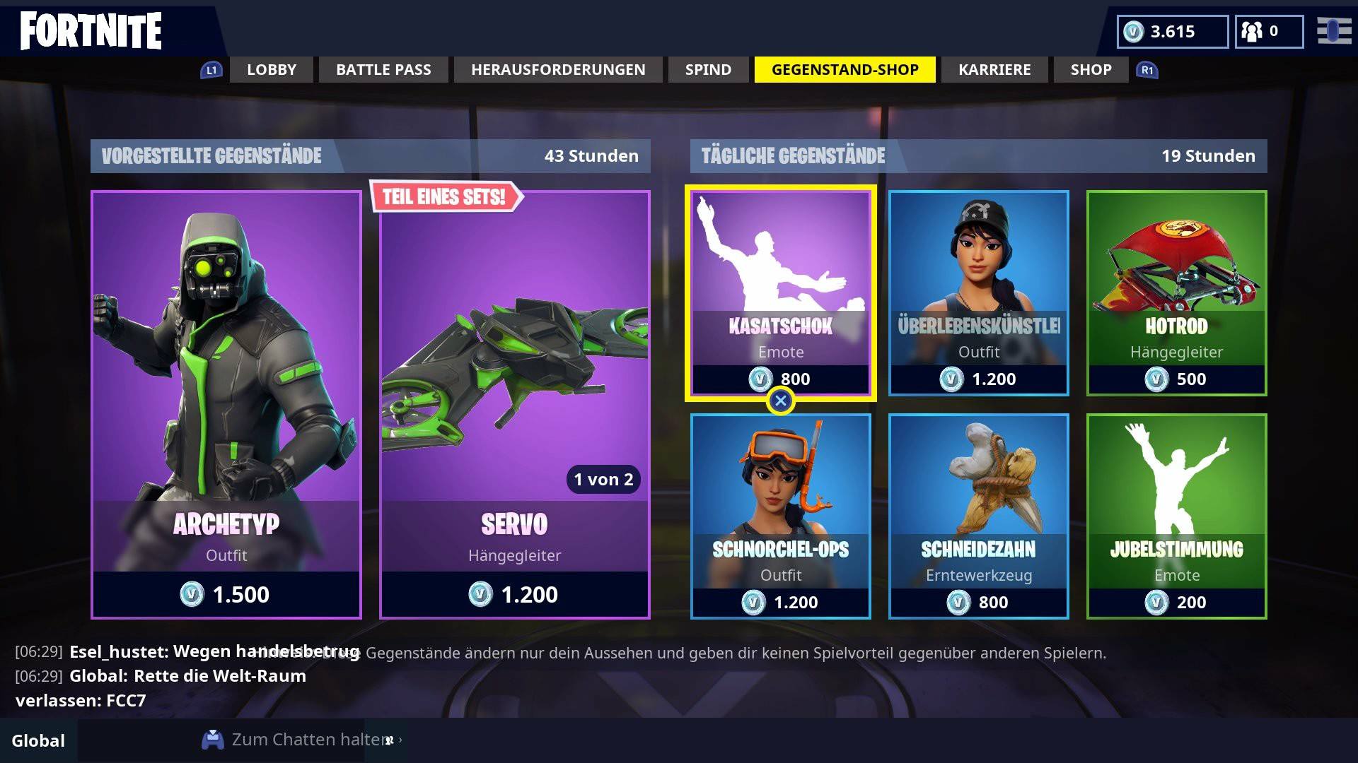 archetype set im heutigen shop gibt fortnite battle - fortnite rdw fullige krawall hullen