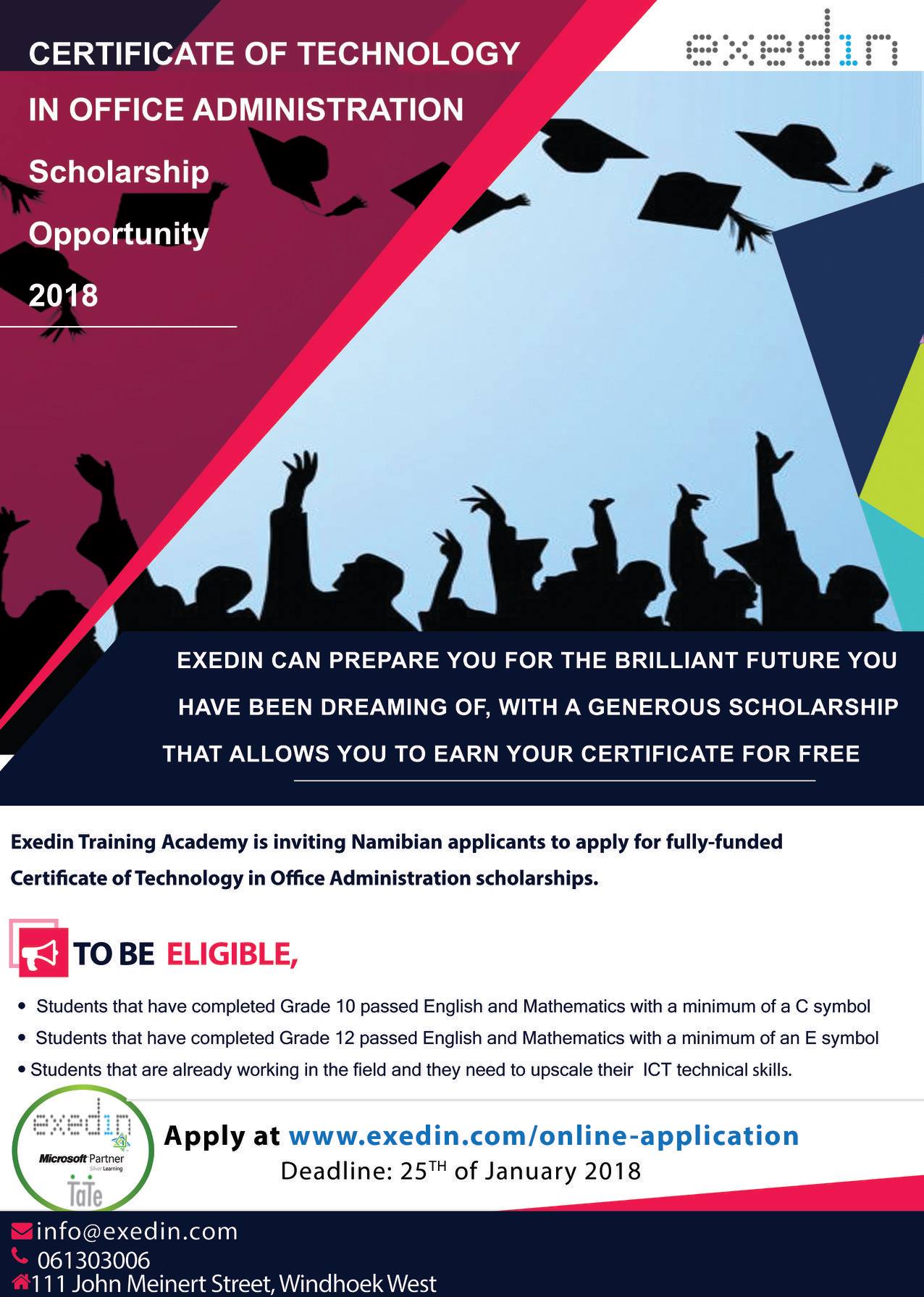 Exedin Training Academy Namibia - Calling all interested students from ...