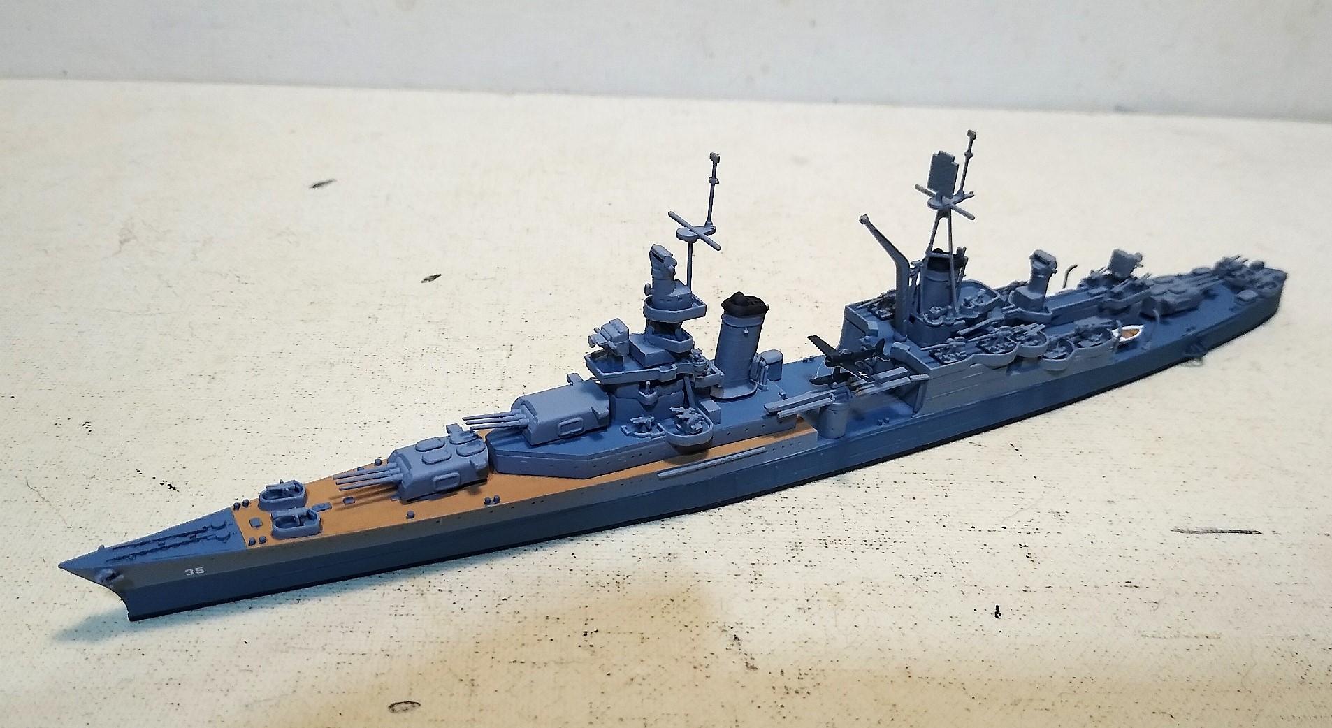 USS Indianapolis model details in 1/96 scale