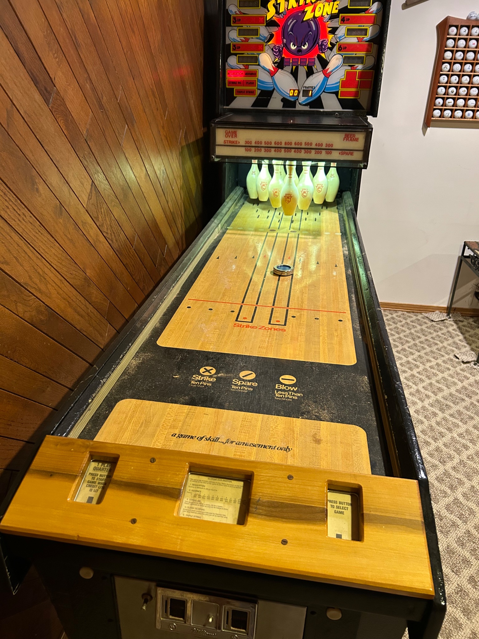 Vintage Williams “Strike Zone” Arcade Bowling Game ~ 1972 - Games ...