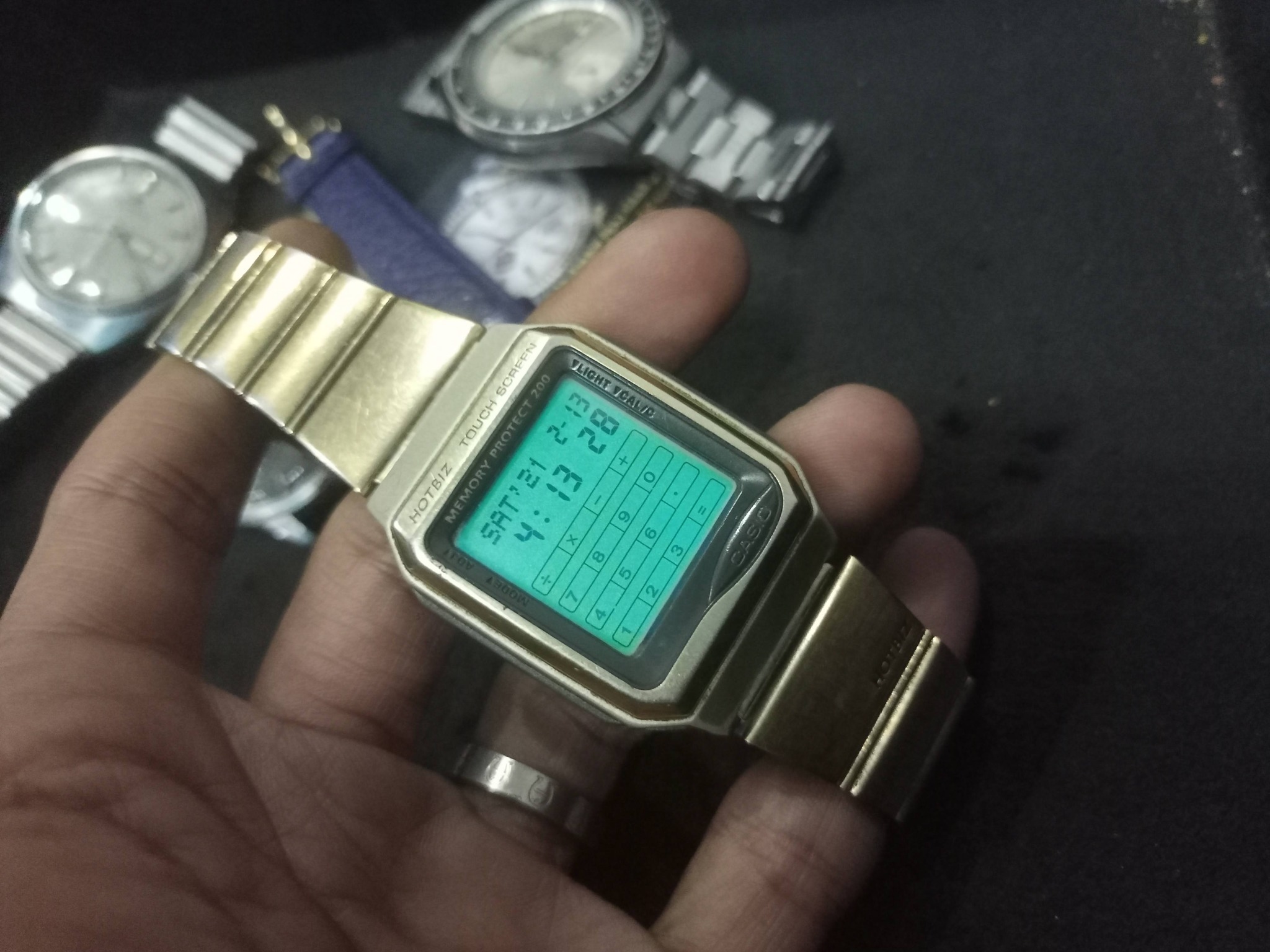 Gold plated Casio HotBiz touch screen watch for sale