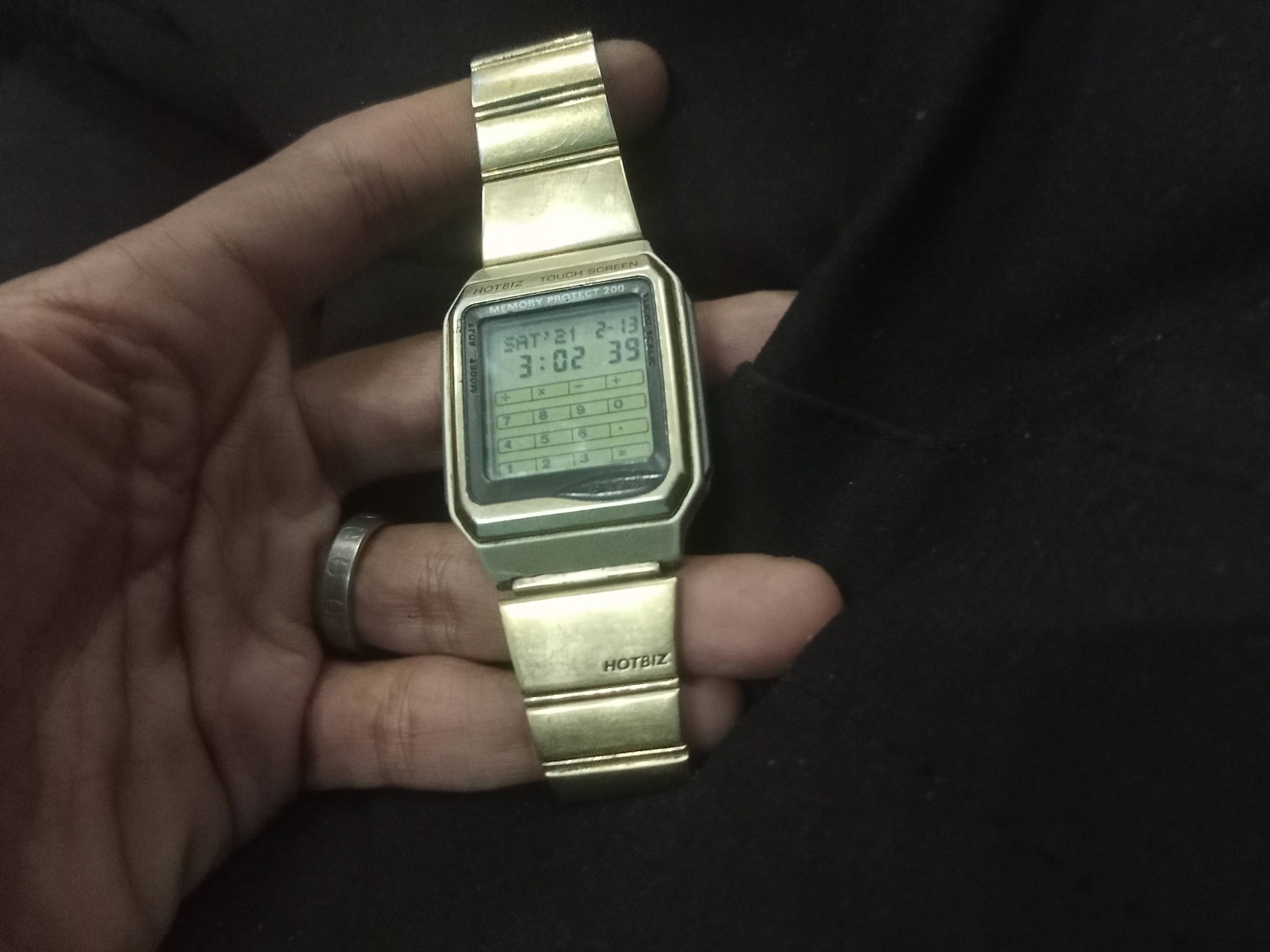 Gold plated Casio HotBiz touch screen watch for sale