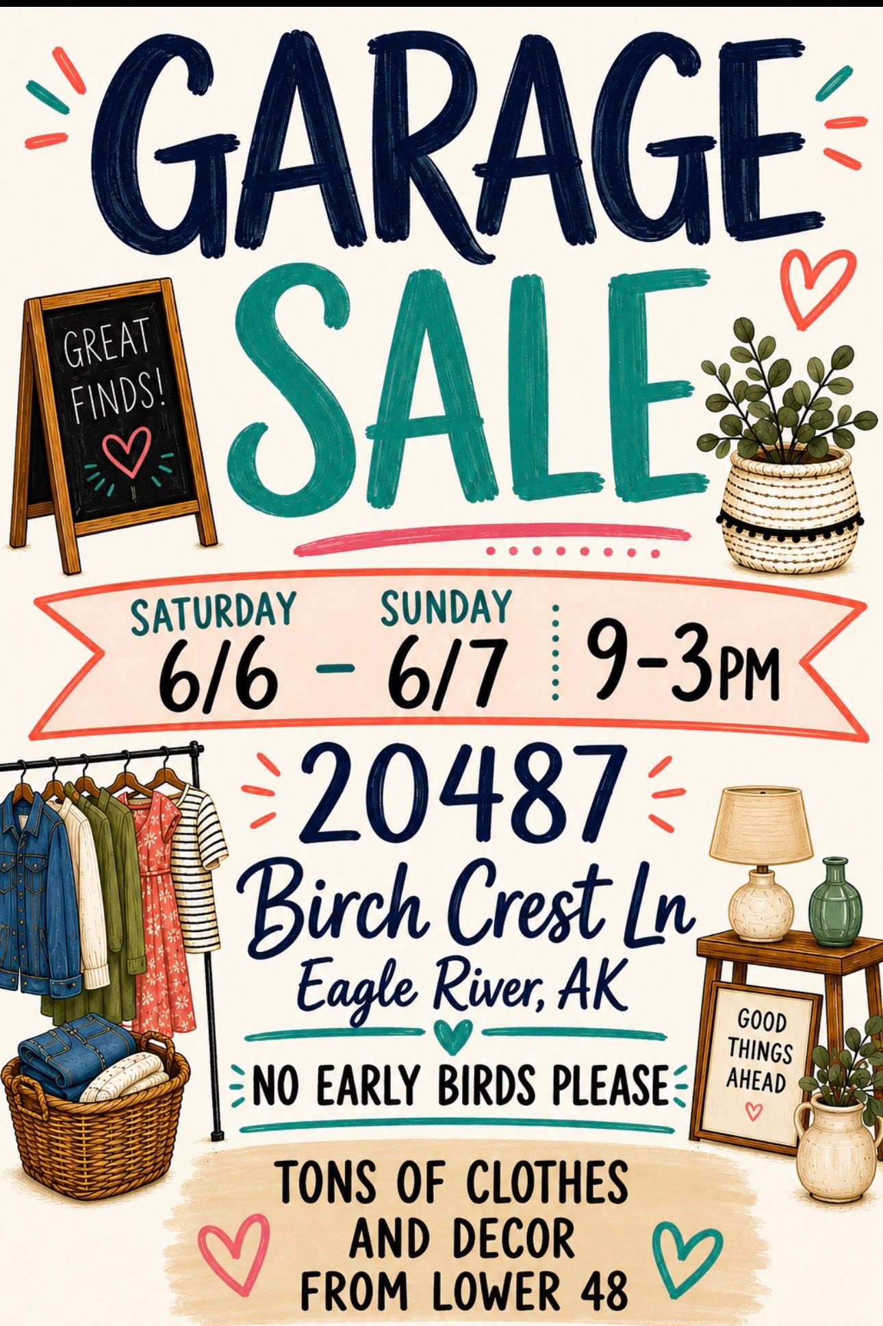 Eagle River ALASKA Yard/Garage Sale Ads ONLY! NOT FOR SINGLE ITEM