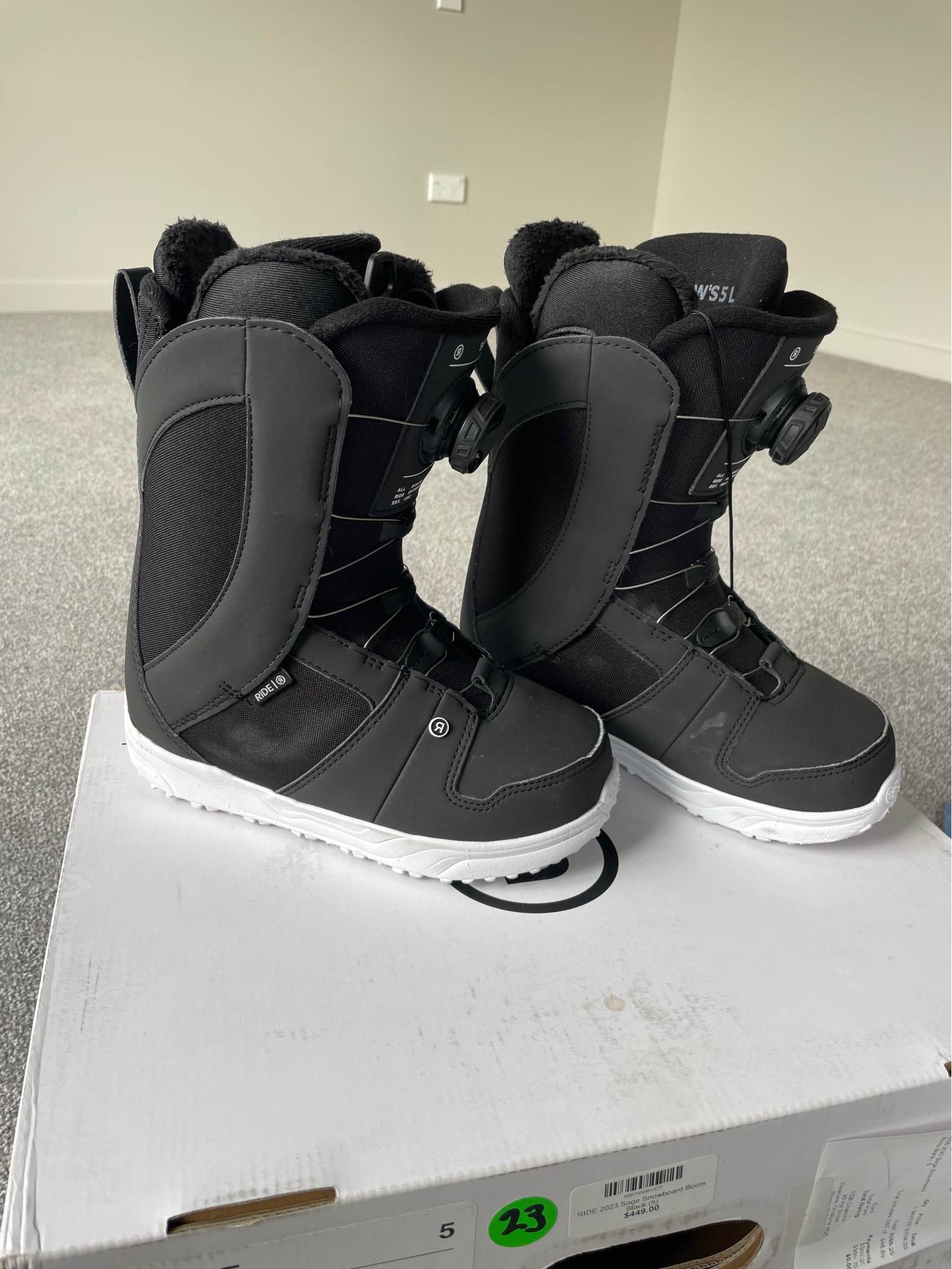 2012 ride sage snowboard boots Women's 2026 Black / 9.5 stable and responsive Ride Sage Women's Snowboard Boots,