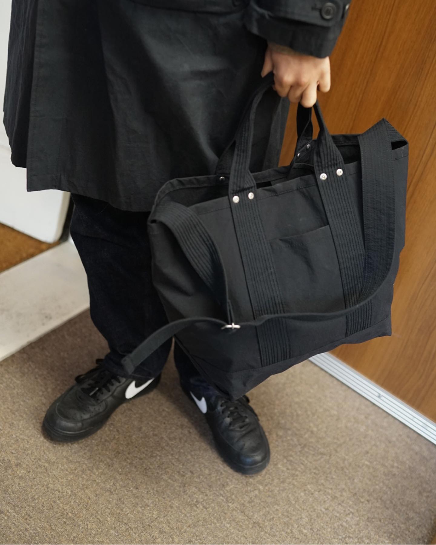 ENDS and MEANS journalist coat 2way tote bag 5pocket denim 