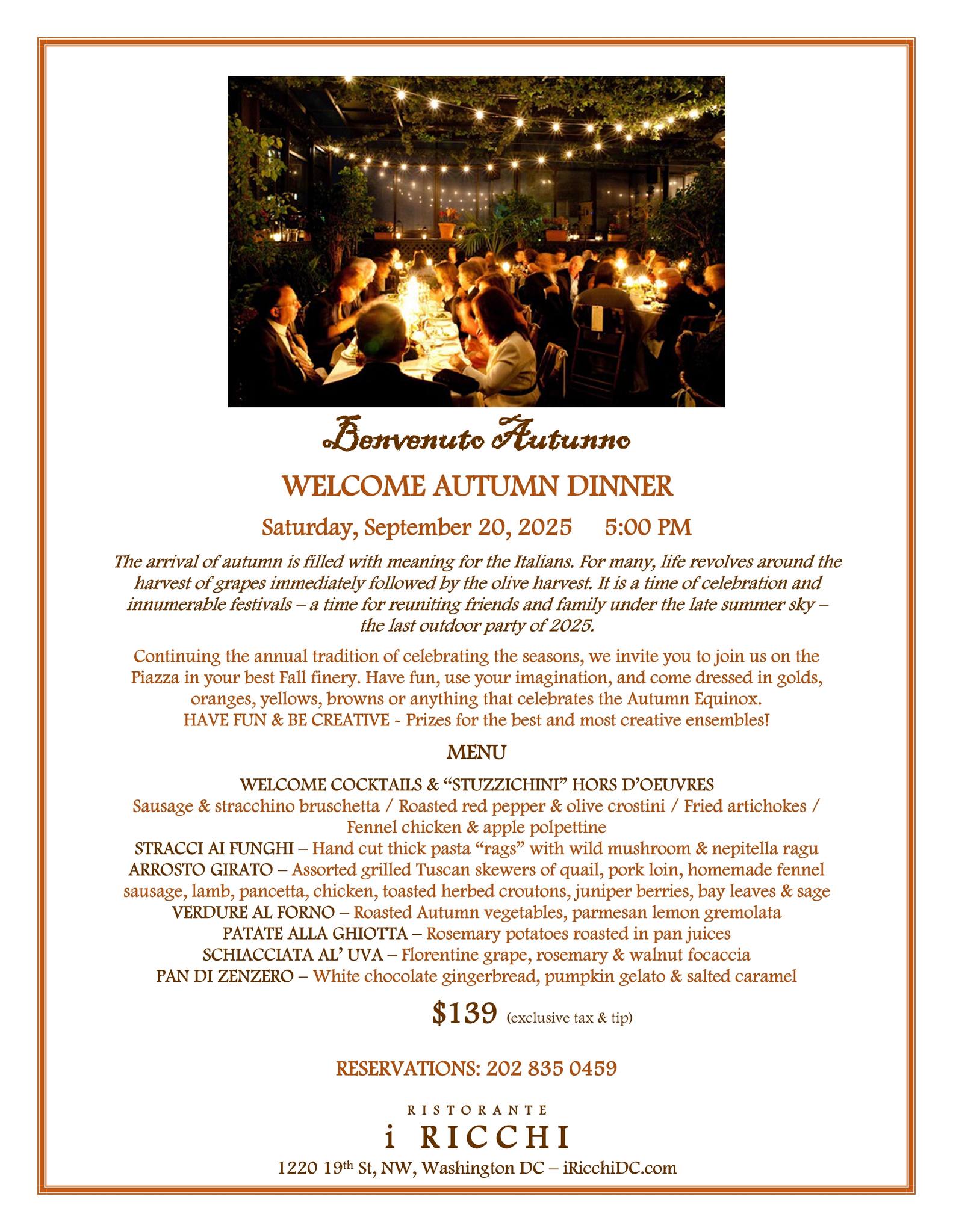 i RICCHI RESTAURANT | Washington D.C. DC