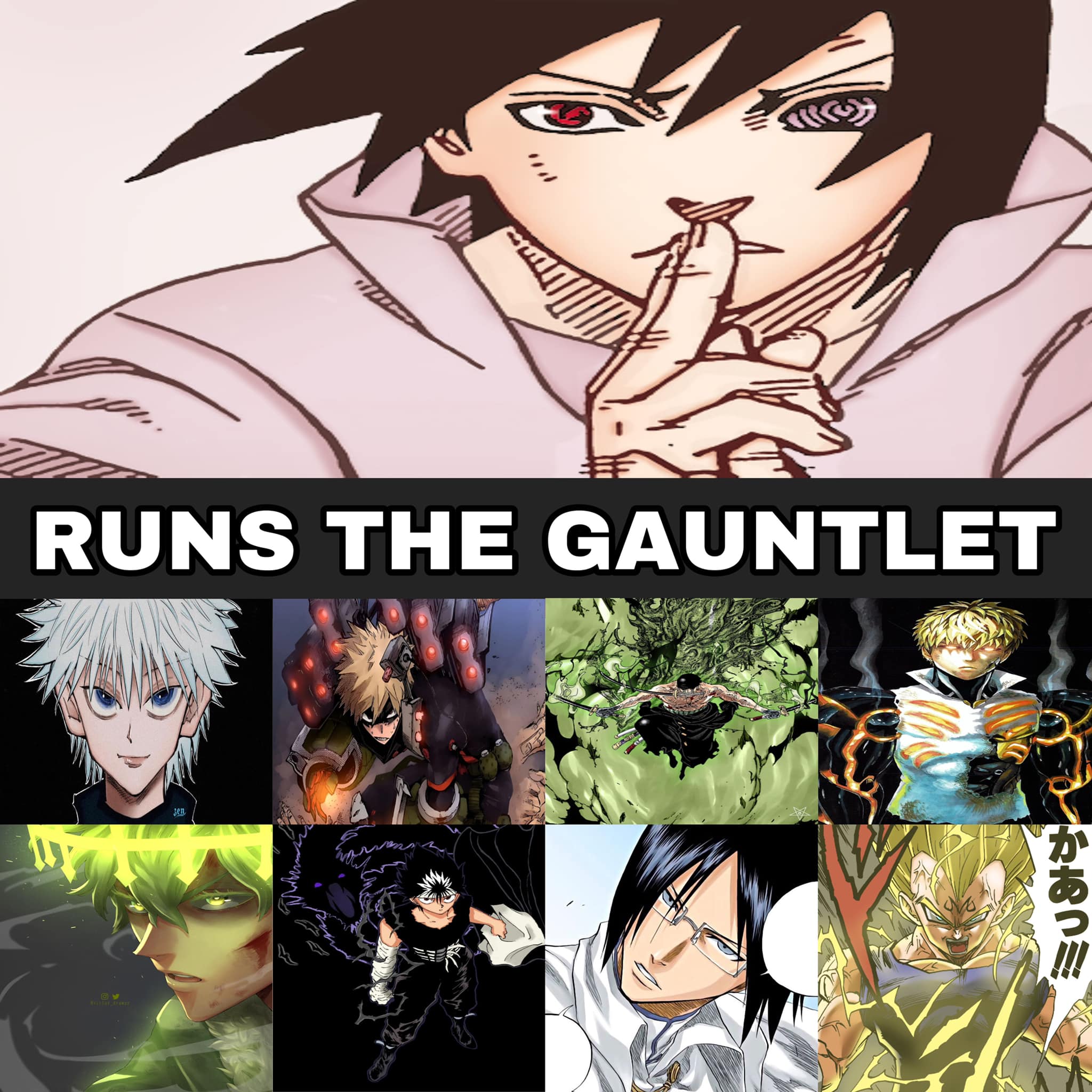 Make a list of deuteragonist from best to worst Vegeta Hiei Sasuke 