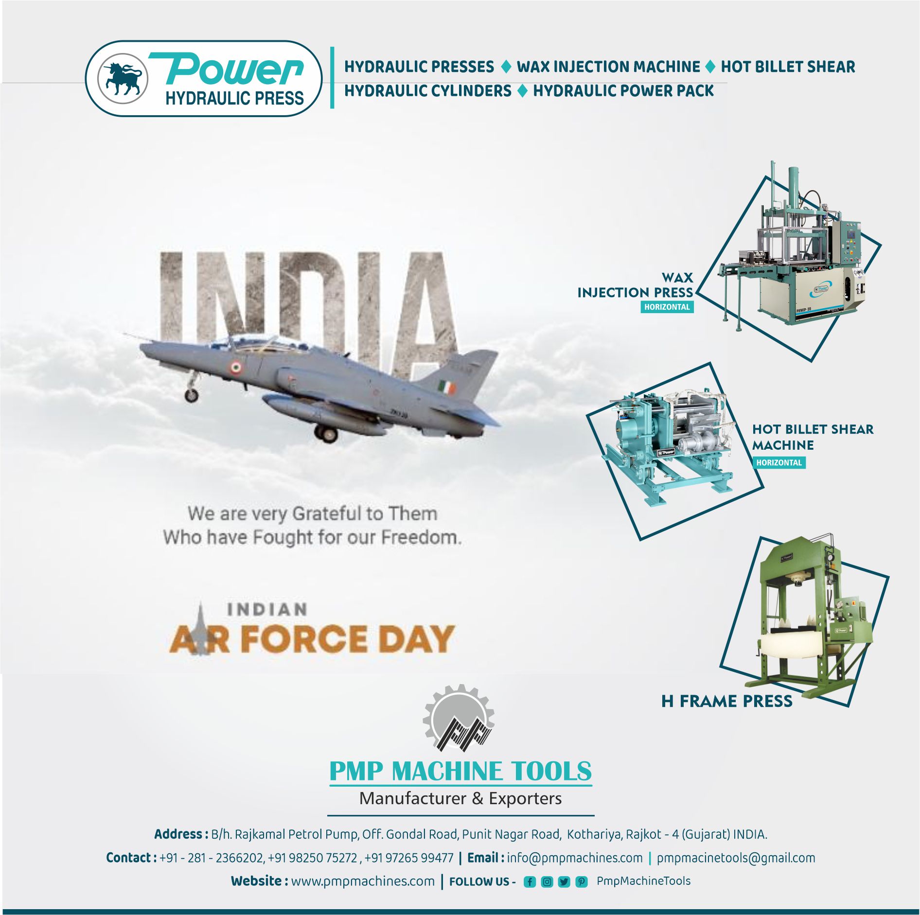 Indian Air Force Day This day is... - PMP machine Tools | Facebook