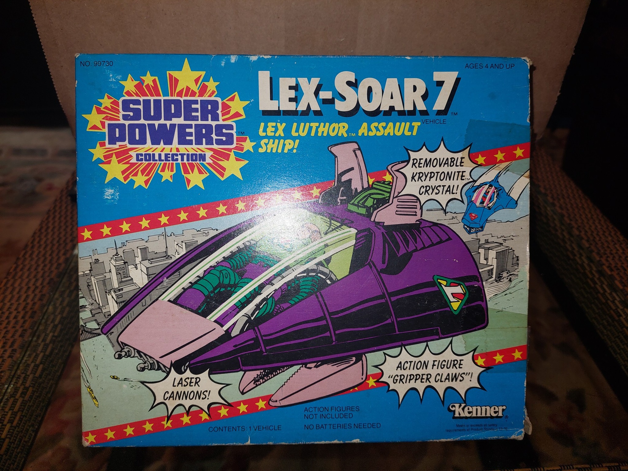 Vintage 1984 Kenner DC Super Powers Lex-Soar 7 ship with figure