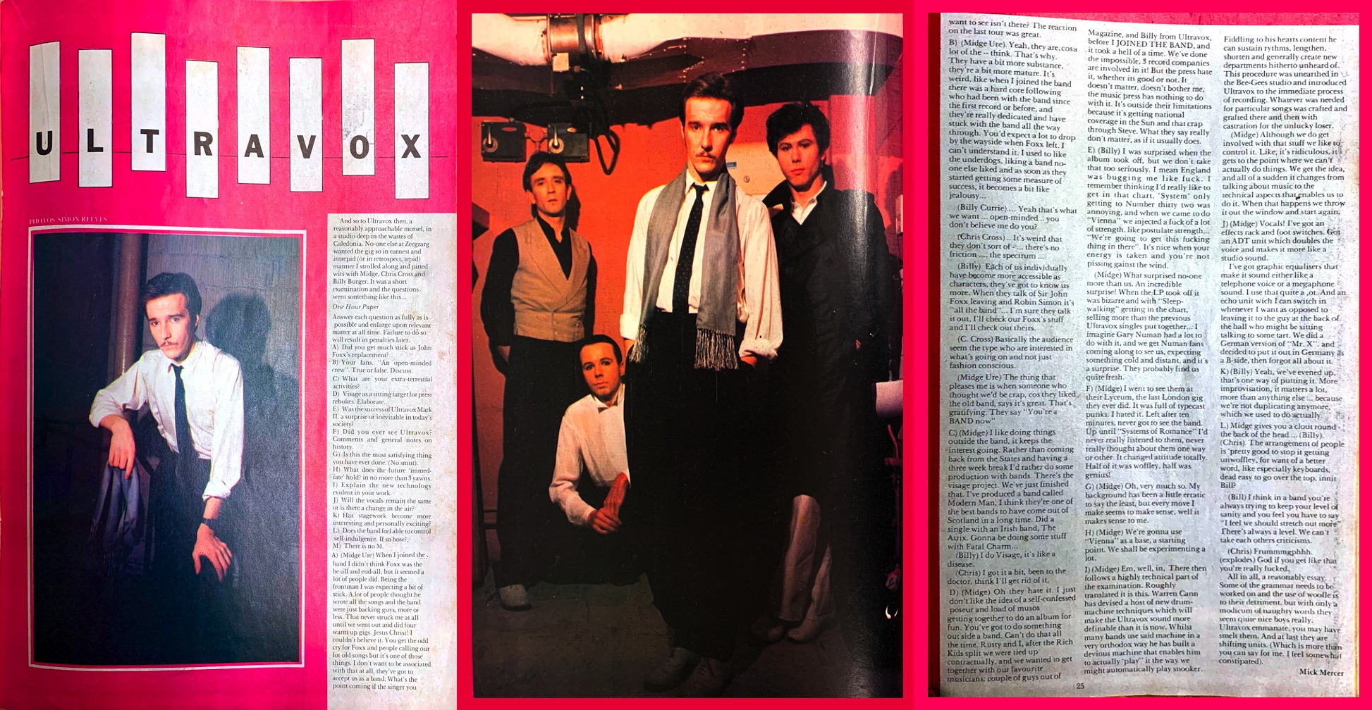 Ultravox talks new album with Midge Ure in 1980