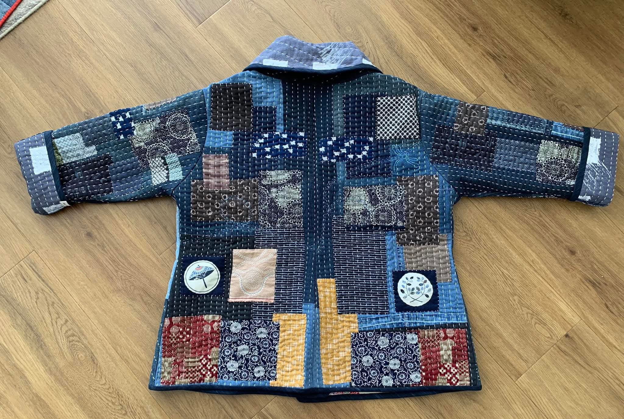 Sashiko wave panel jacket project