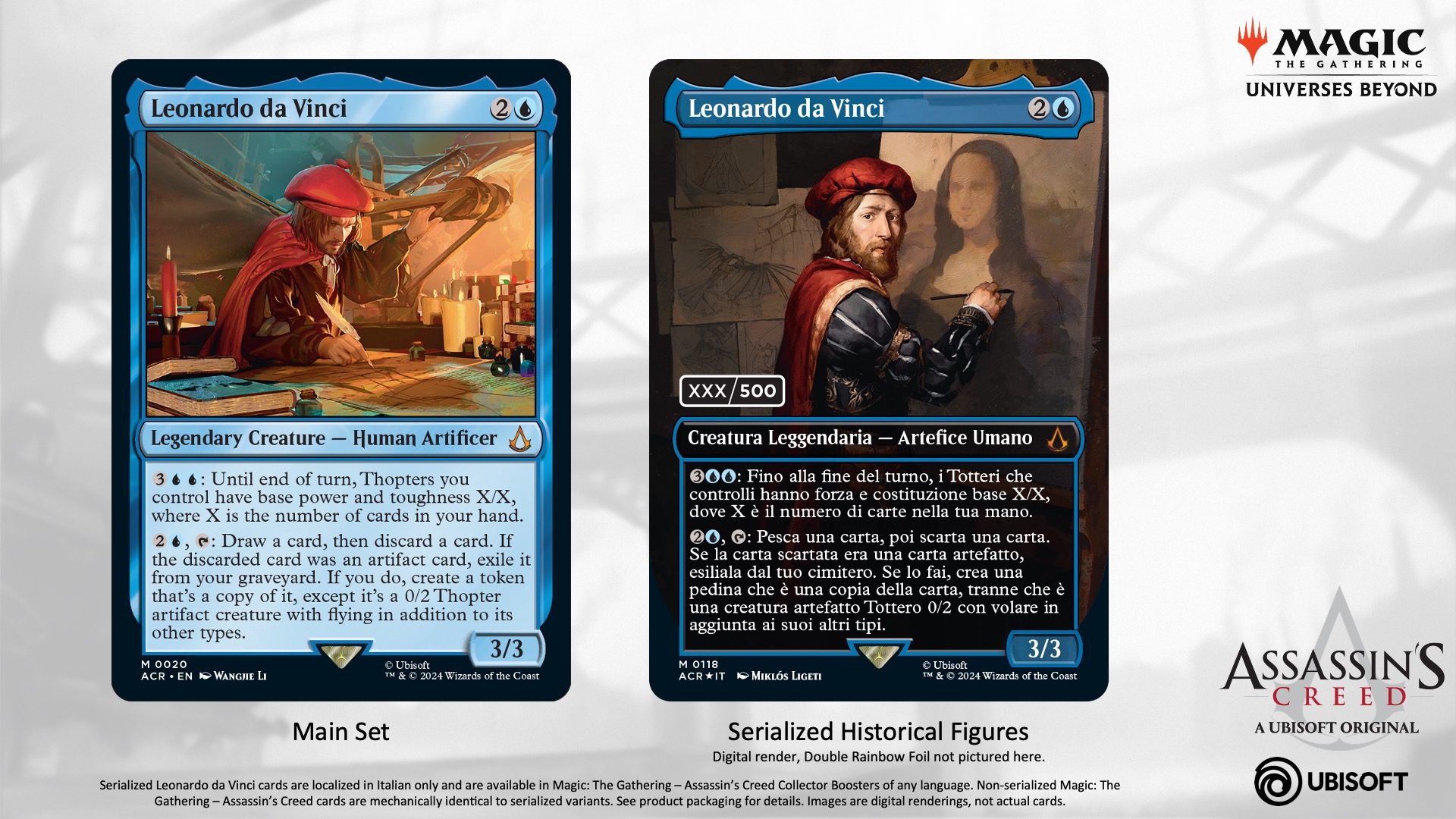 leonardo da vinci mtg commander deck Magic the Gathering Secret LAIR X Assassin'S Creed: Vinci'S Designs (Rainbow Foil) Toys & Games Leonardo da Vinci | Universes