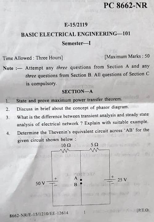 Basic Electrical (ECE-101) - Engineermohindru