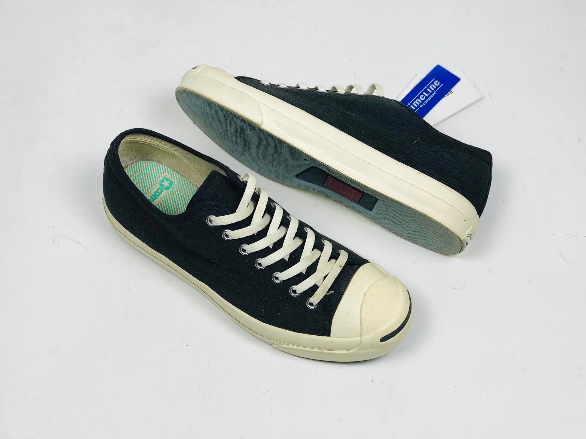 Converse Jack Purcell x Denham sneaker's classic leather upper is