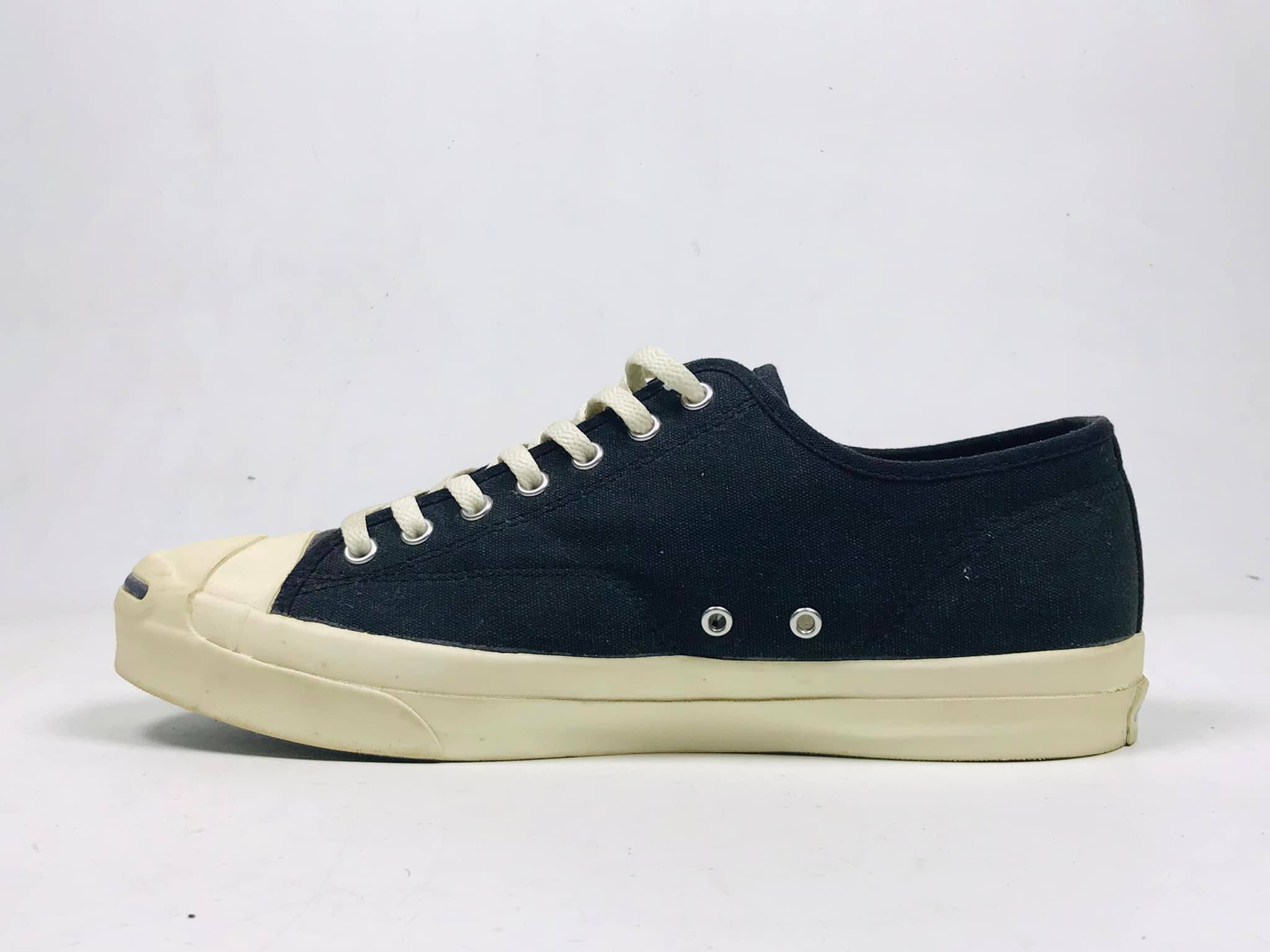Converse Jack Purcell x Denham sneaker's classic leather upper is