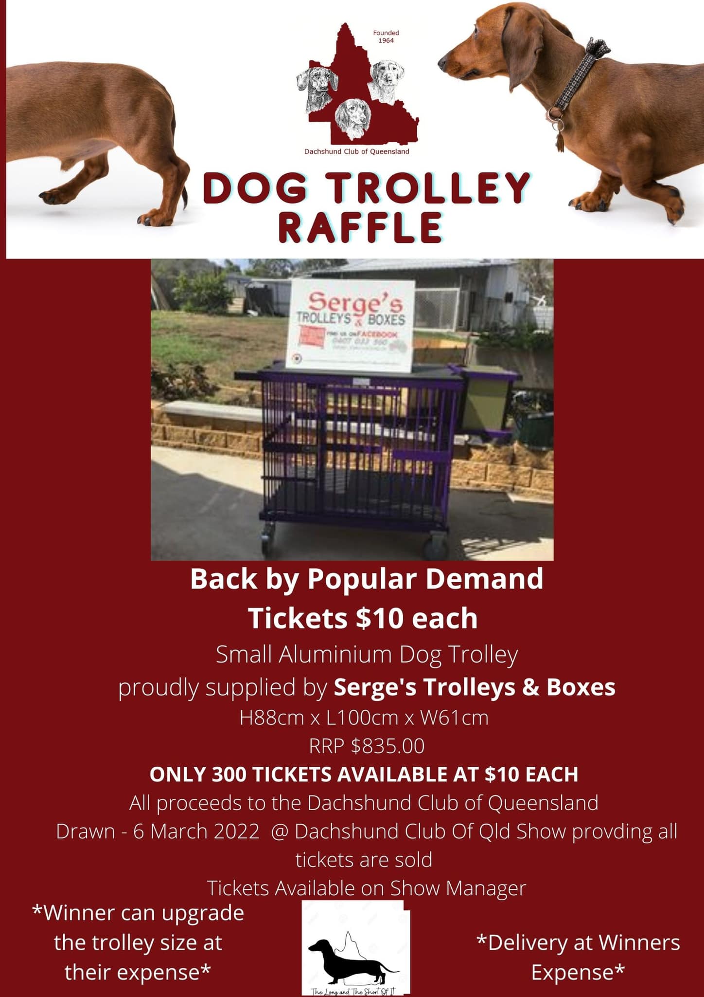 Our dog trolley raffle is... - Dachshund Club of Queensland | Facebook