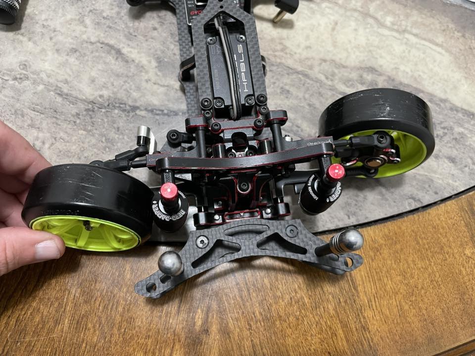 What ball size fits Yokomo front arm upgrade with HRC Nerd dampers