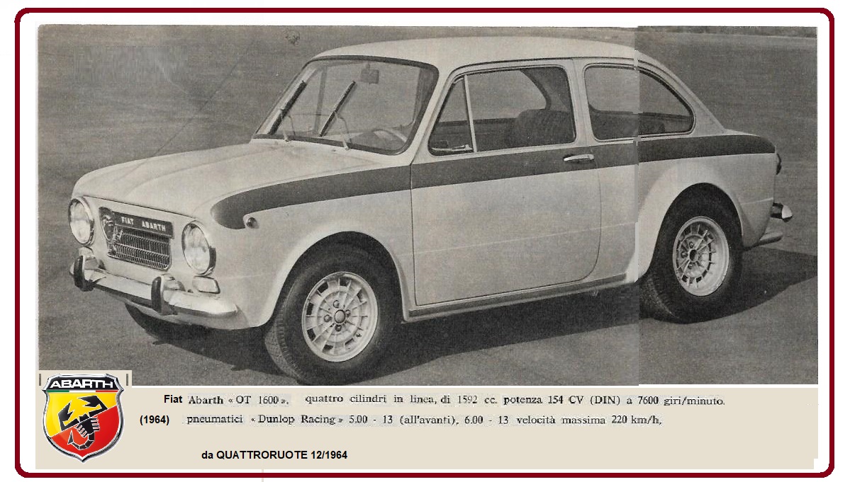 1964 – FIAT ABARTH OT 1600, car produced from 1964 to 1966.