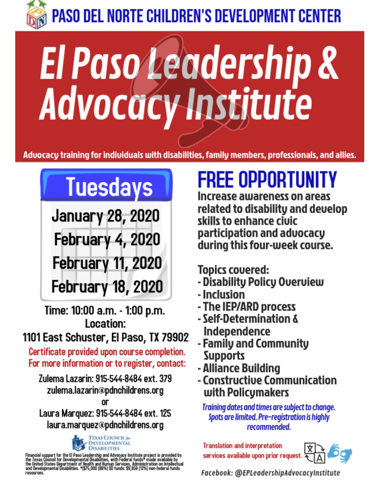 El Paso Leadership & Advocacy Institute | El Paso TX