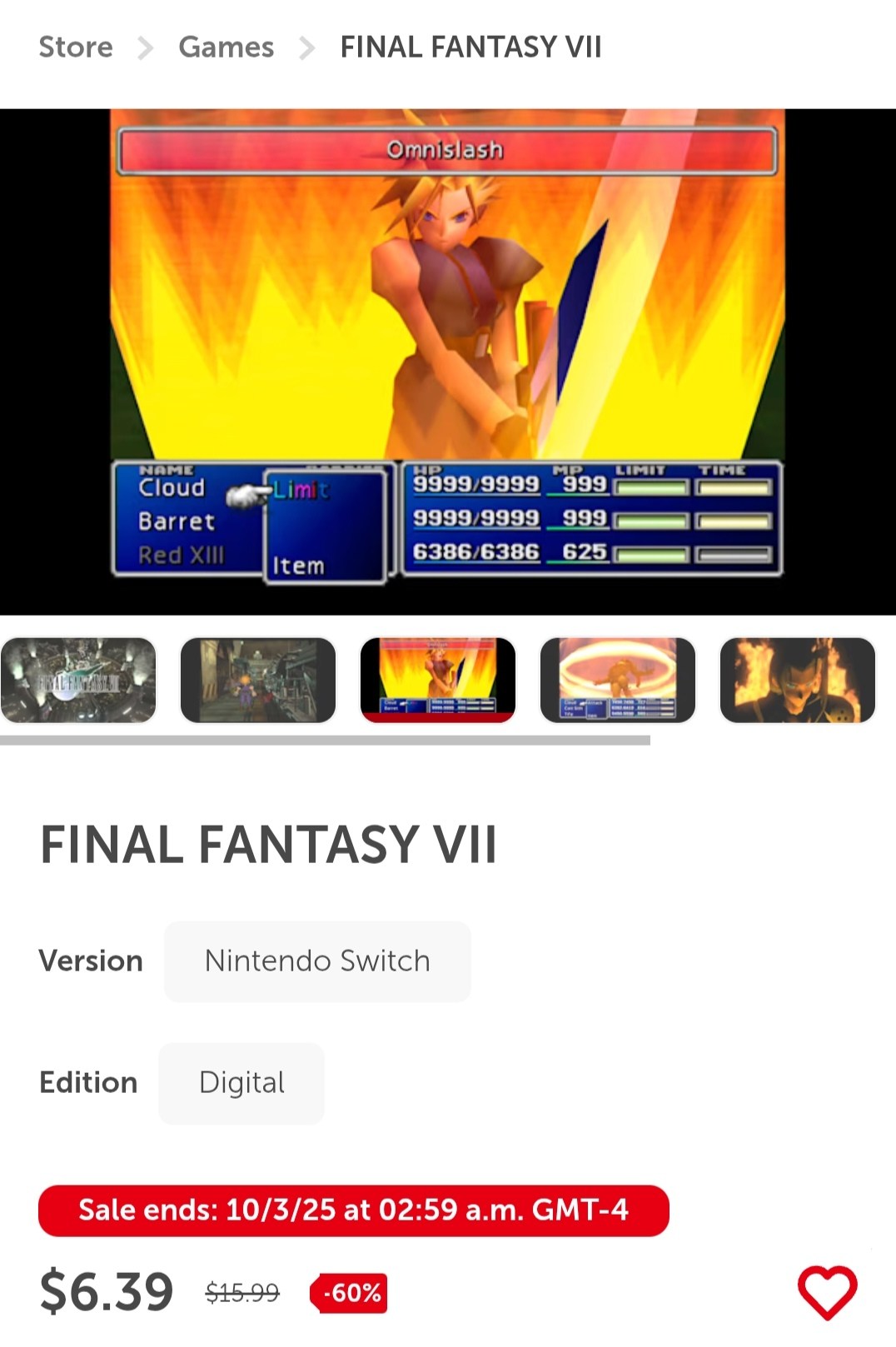 Eshop sale on Nintendo Switch games