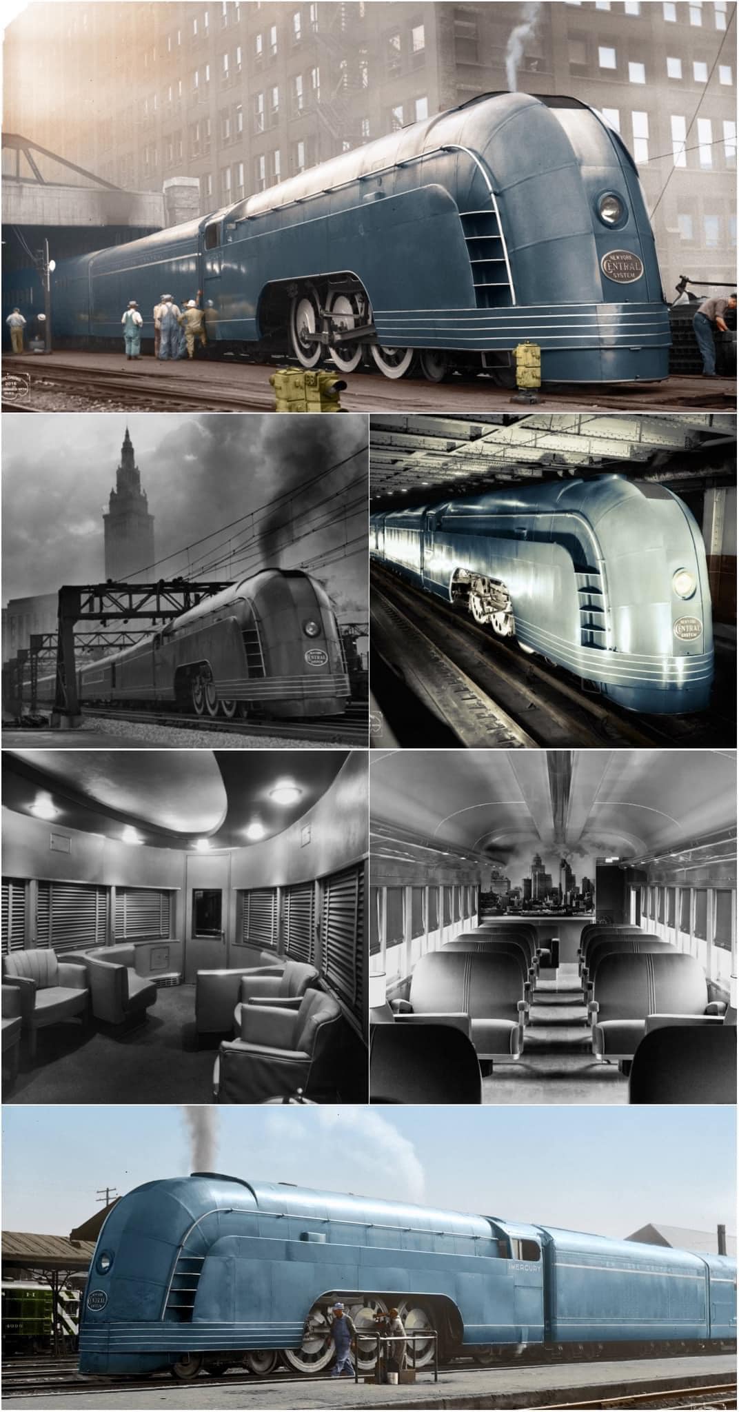 Henry Dreyfuss' iconic Mercury streamliner train design