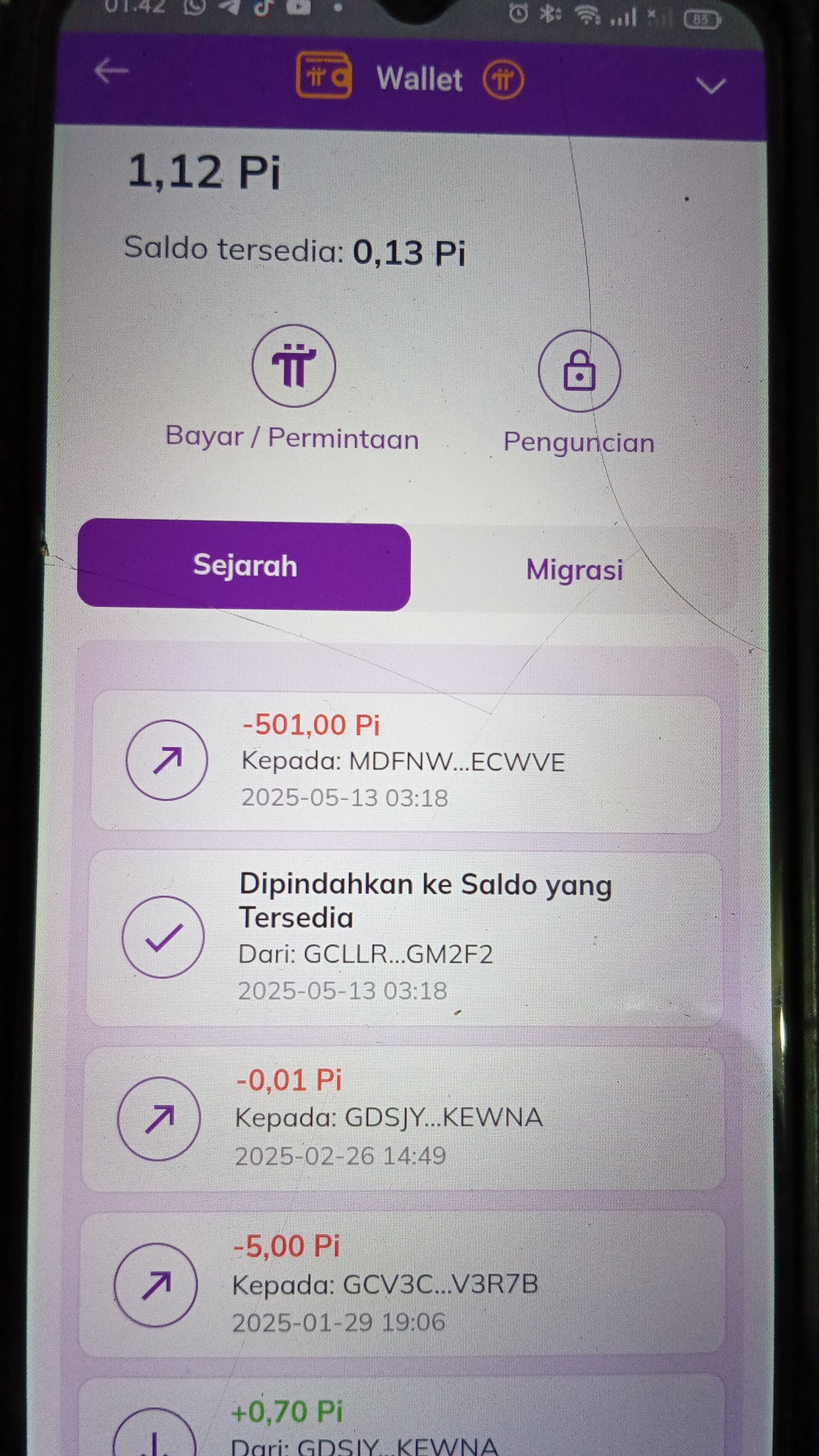 Pi Network Indonesia | Hari ini sy mendapatkan migrasi ke 2 tiba2 Pi sy ...