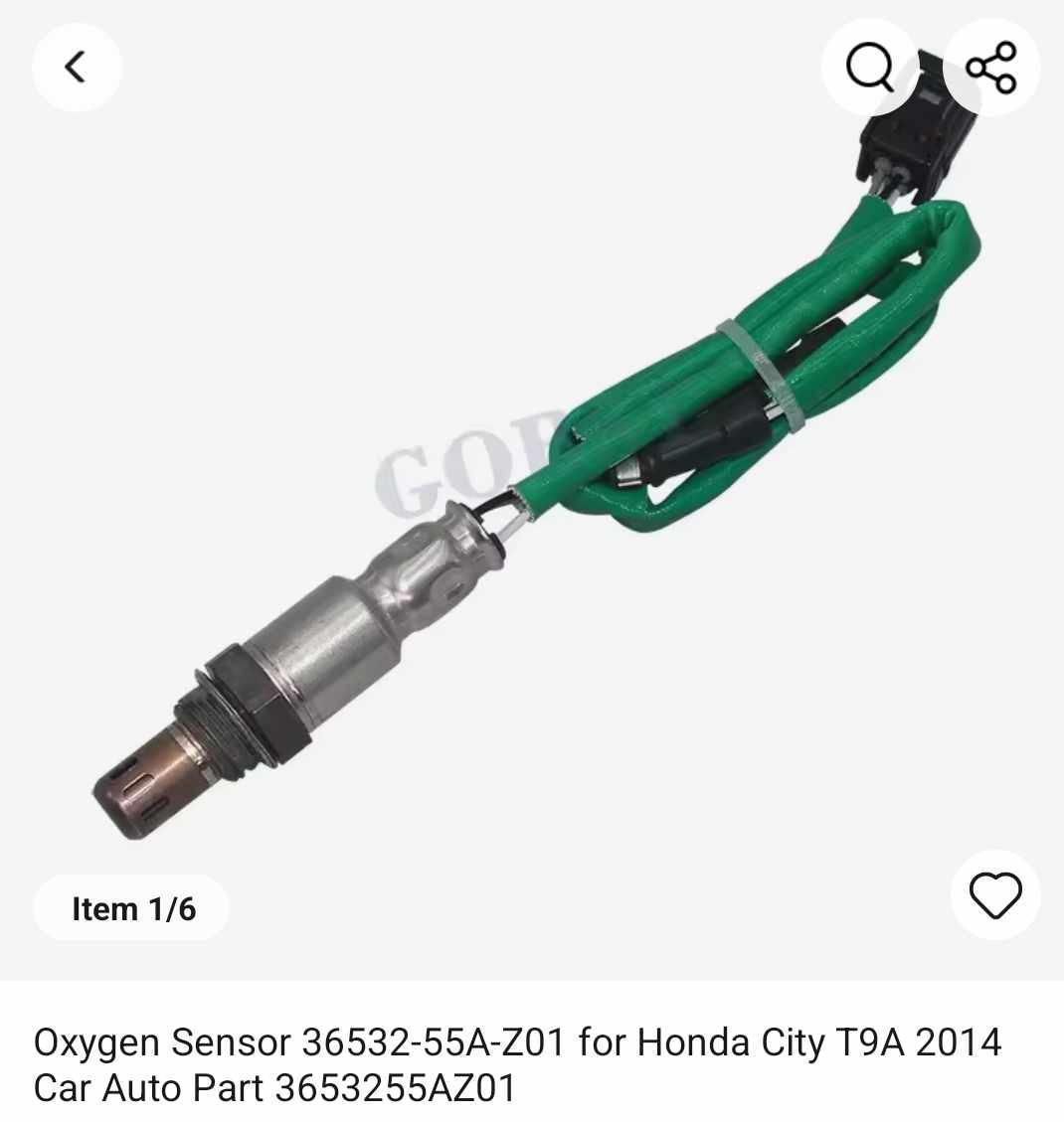 Lf Oxygen Sensor 2 for Honda City 2014 < Q GOT Item 1/6 Oxygen