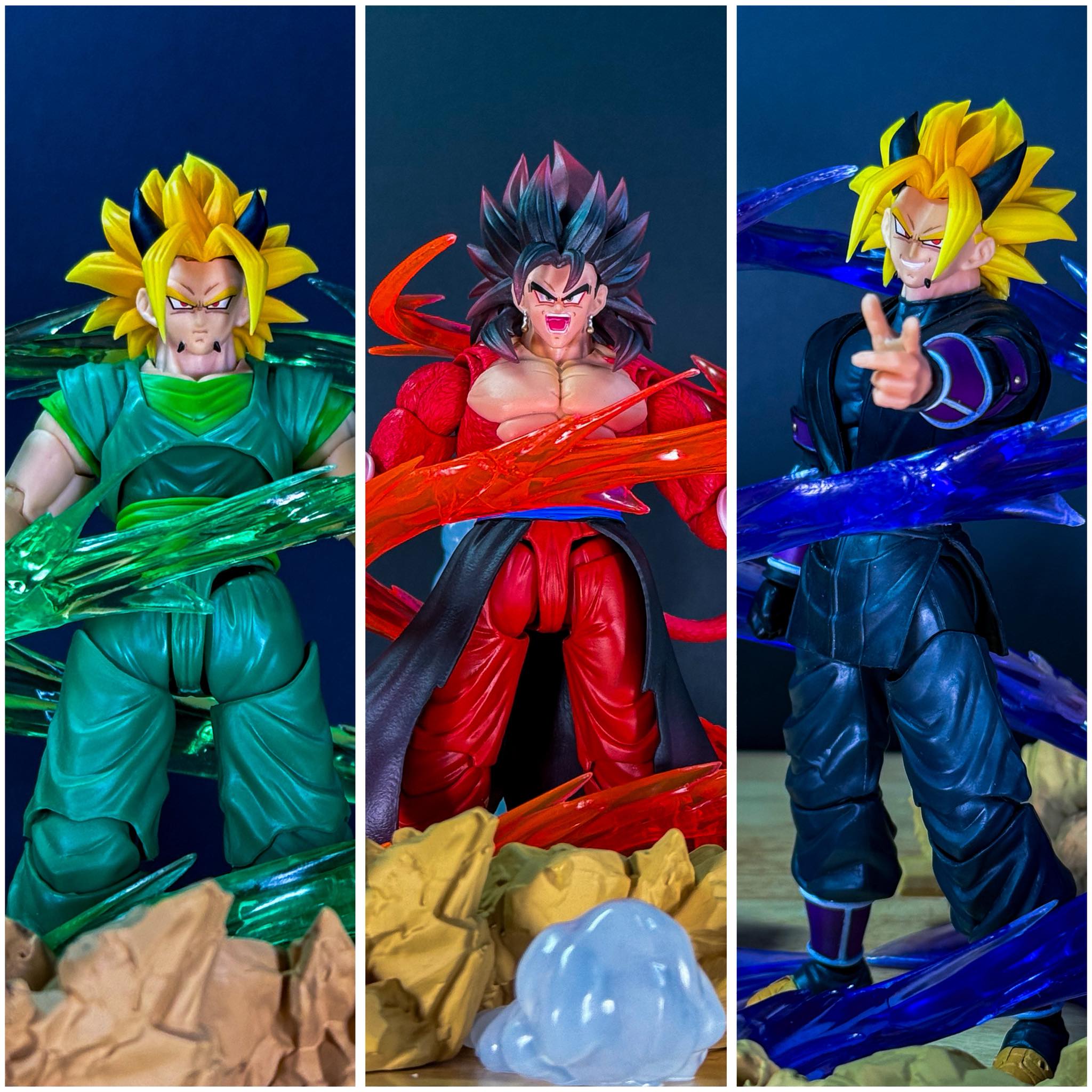 SSJ4 Vegito action figures from SHF DBZ Mythic Kong series