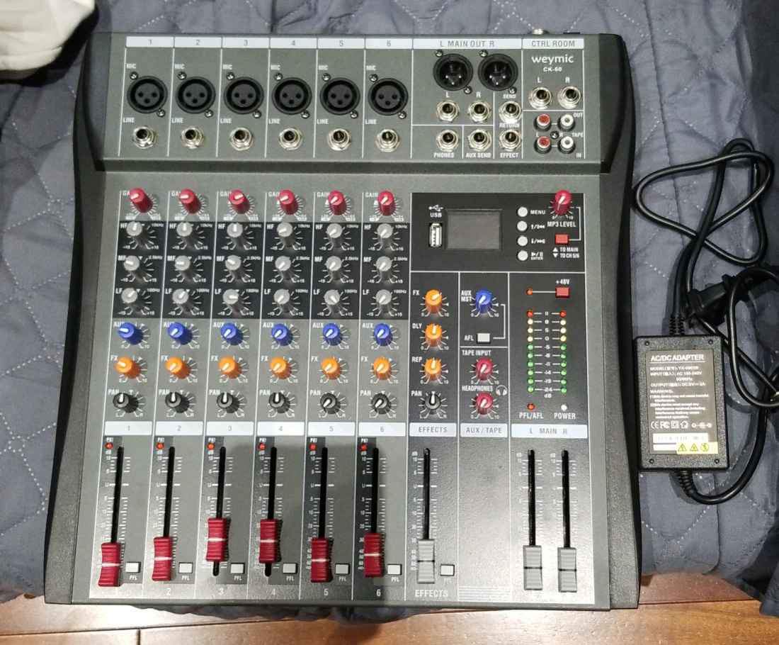 Table De Mixage Weymic CK Pro 8 Canaux - USB, Bluetooth, 48V, Pour DJ Karaoké Enregistrement