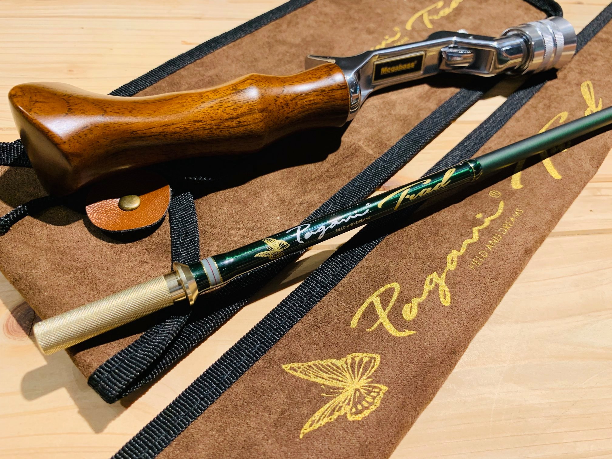 Megabass PAGANI TRAD F1-60XP POPX STICK Vintage Silver & Teak Wood