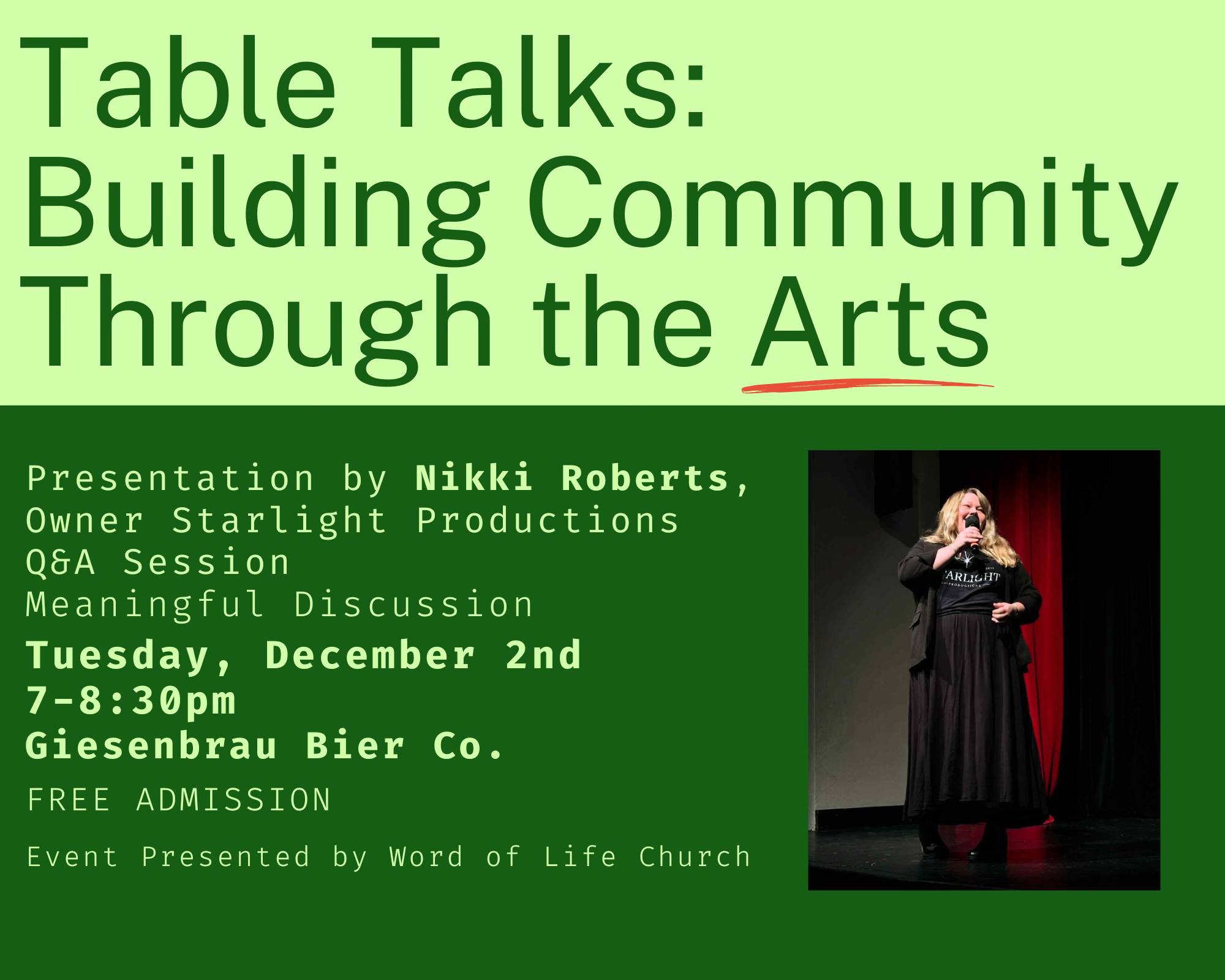 Table Talks: Building Community Through the Arts