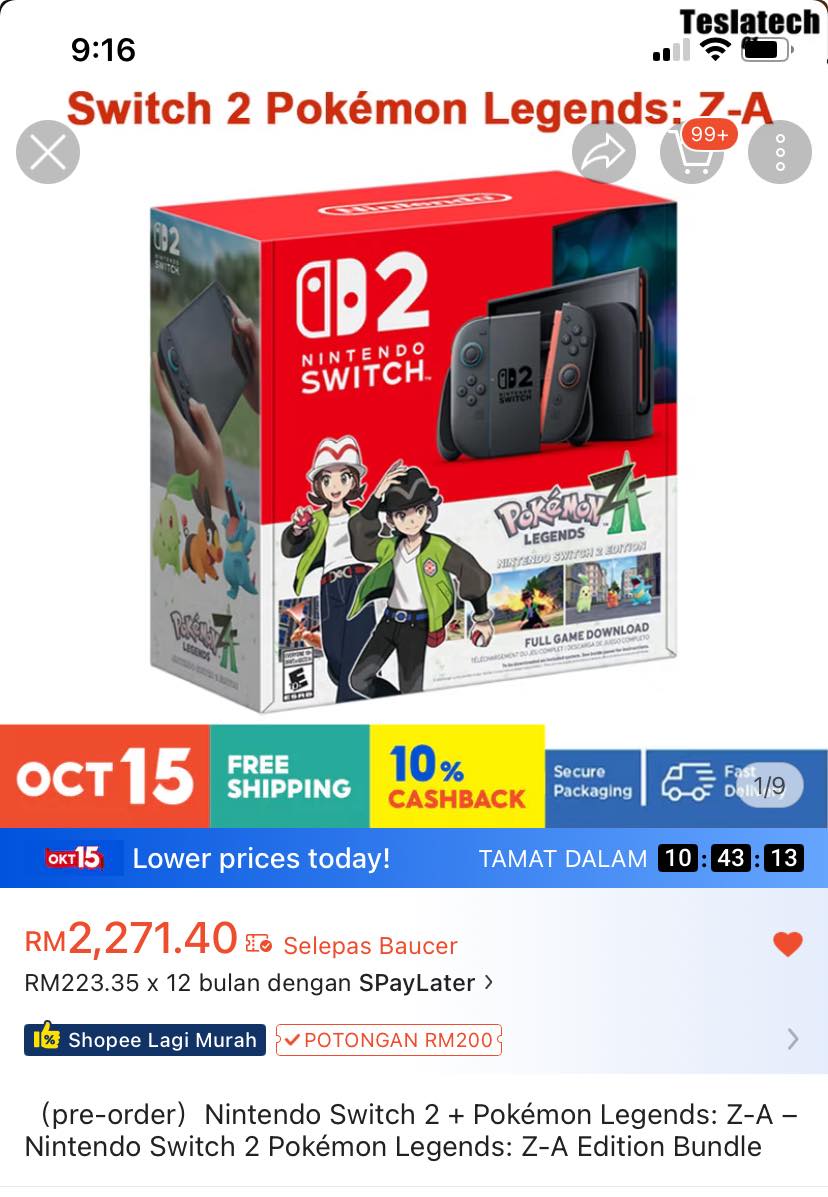 Shak - 🎮 *(Pre-Order)* Nintendo Switch 2 + *Pokémon Legends: Z-A* ...