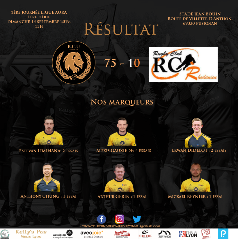 Le RCUL l'emporte pour son... - Club Omnisport de Lyon