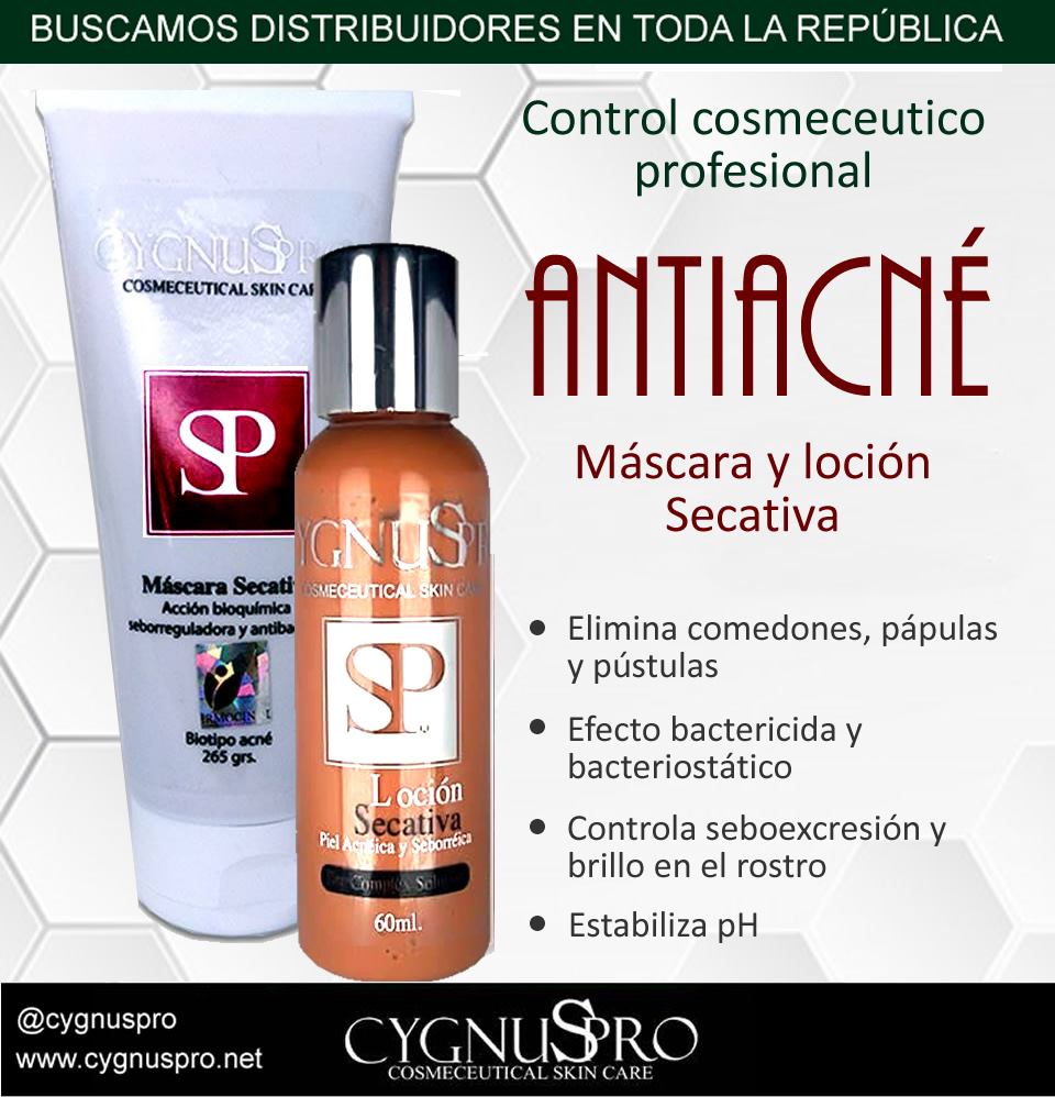 Cygnuspro - Principales activos: Azufre coloidal, talcos...