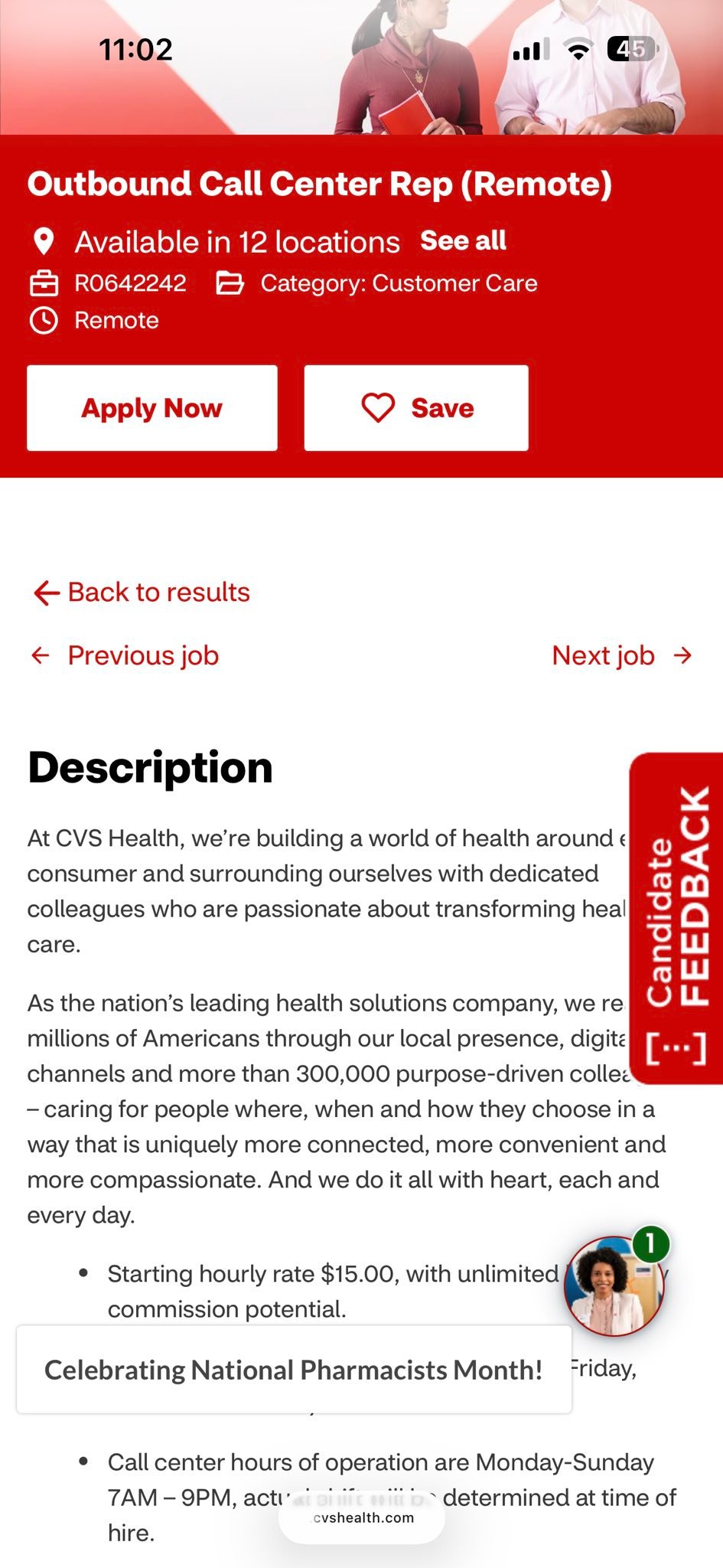 CVS Health: Outbound Call Center Rep (Remote) | Facebook