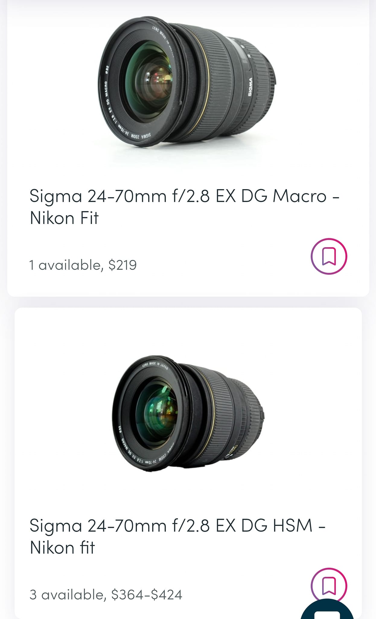 I have a Nikon D-60 and these lens - The Nikon DX SWM VR ED HRI