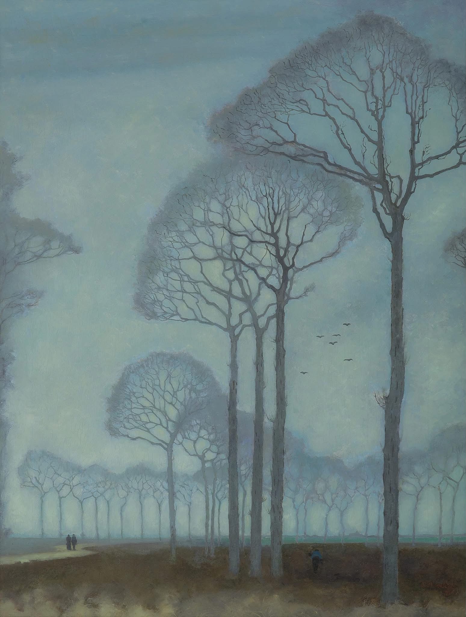 Jan Mankes' oil painting 'Row of Trees'