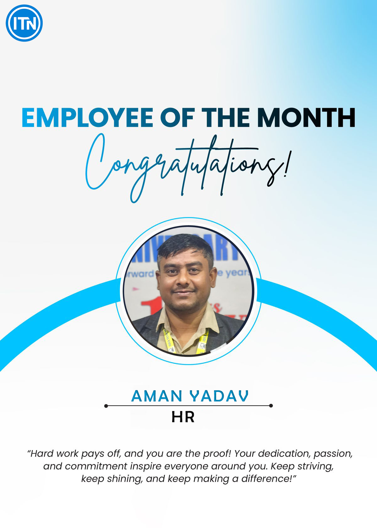 Ideatech - 🎉 Congratulations to Aman! 🎉 We are proud to recognize Aman ...