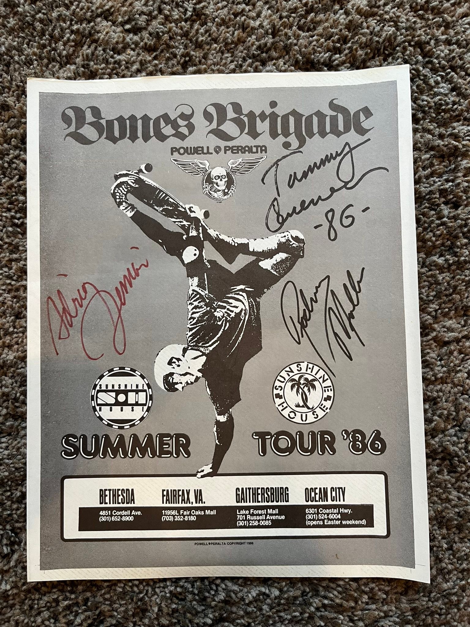 Bones Brigade summer tour 1988 poster auction