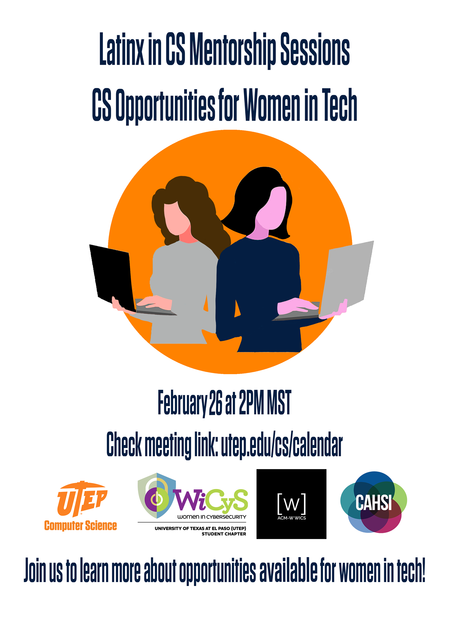 UTEP - CS Opportunities for Women in Tech 📆Friday, February 26 at 2 PM ...