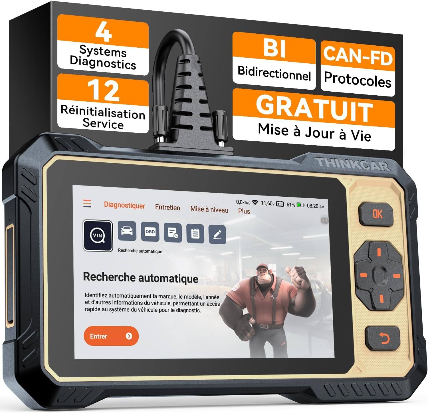 Valise Diagnostic Auto Française Scanner Auto OBD2 Bluetooth Bwaliffury - Lecteur De Codes Erreur Français Pour IPhone & Android - Diagnostic Multimarque Testeur Moteur Voiture
